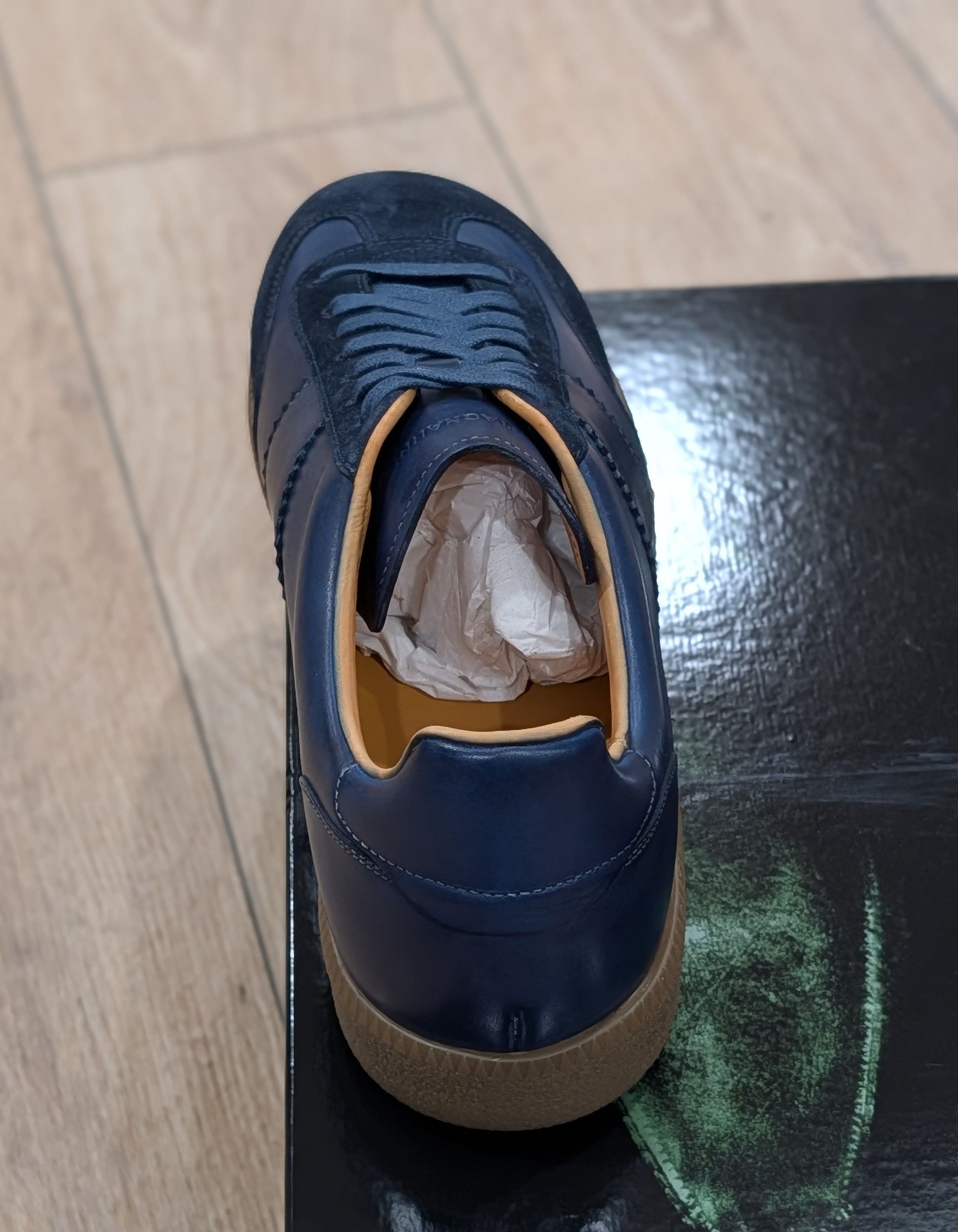 Magnanni Magnanni "Meta" Leather Low-Top Sneakers Navy/Blue US 11 Size US 11 / EU 44 - 4 Thumbnail