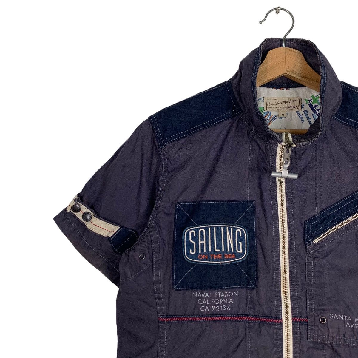 Avirex AVIREX Sailing on the Sea Short Sleeve Jacket #0631-C29 Size US M / EU 48-50 / 2 - 6 Thumbnail