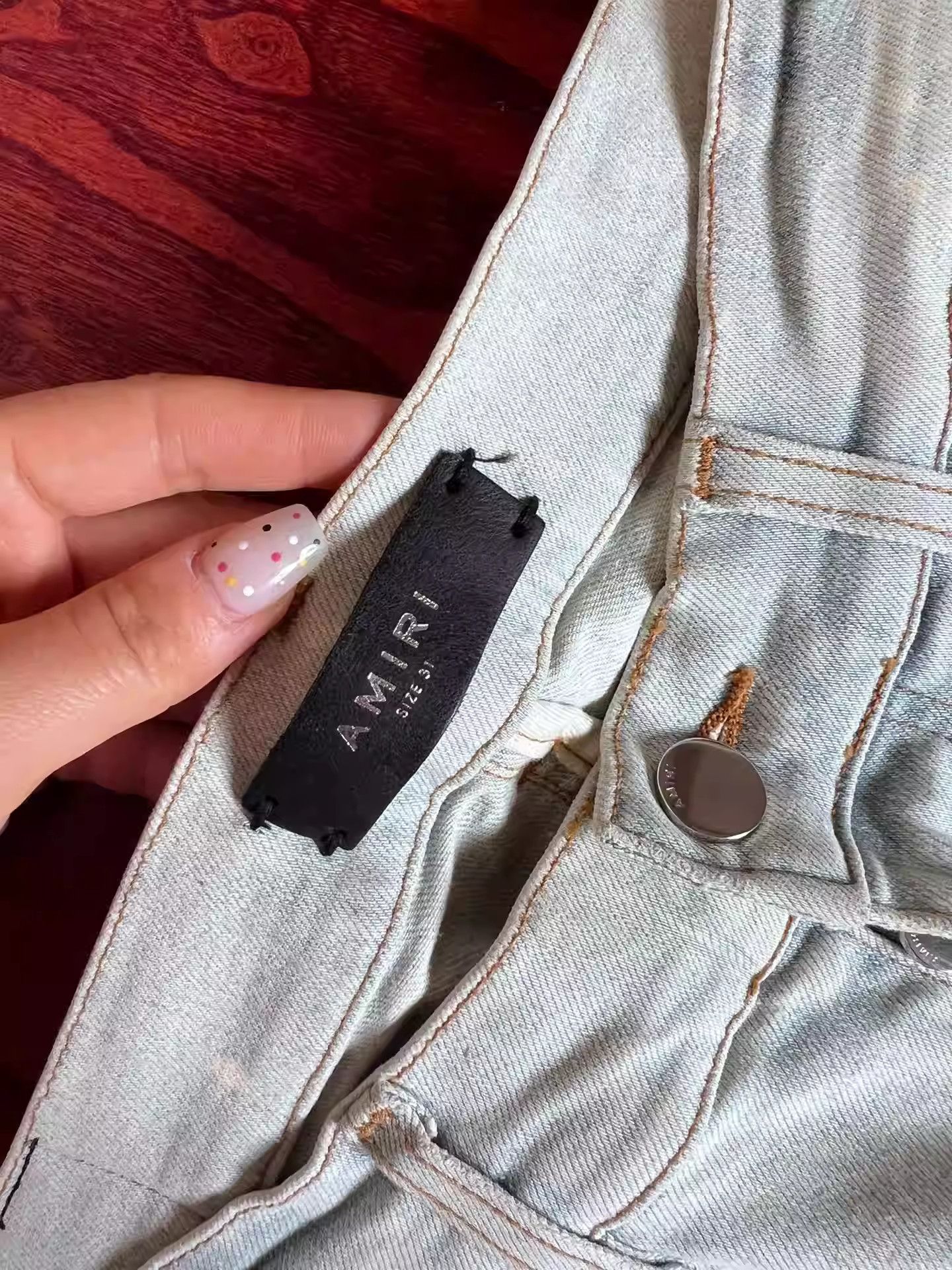 Amiri AMIRI ripped ink-splashed patch jeans Size US 31 - 3 Thumbnail