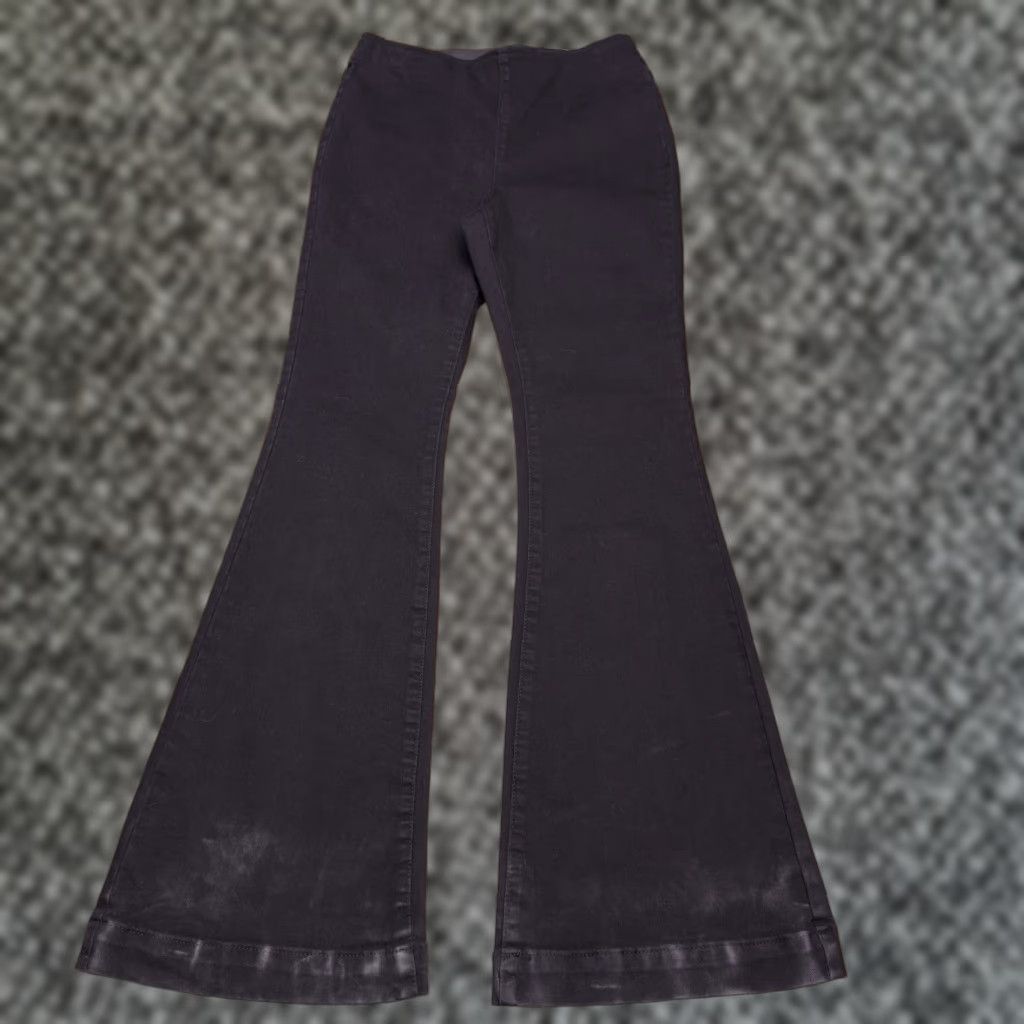 Vintage INC Flare Jeans Womens 6 Black High Rise Stretch Pull On New Size 28" / US 6 / IT 42 - 1 Thumbnail