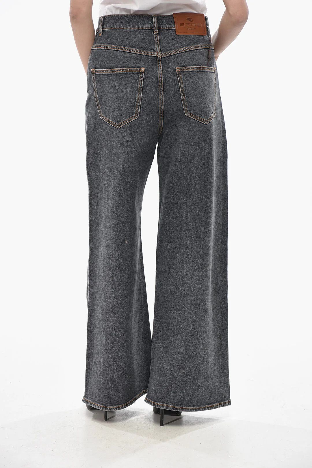 Etro og1mm0426 Straight Leg Jeans in Grey Size 27" / US 4 / IT 40 - 2 Thumbnail