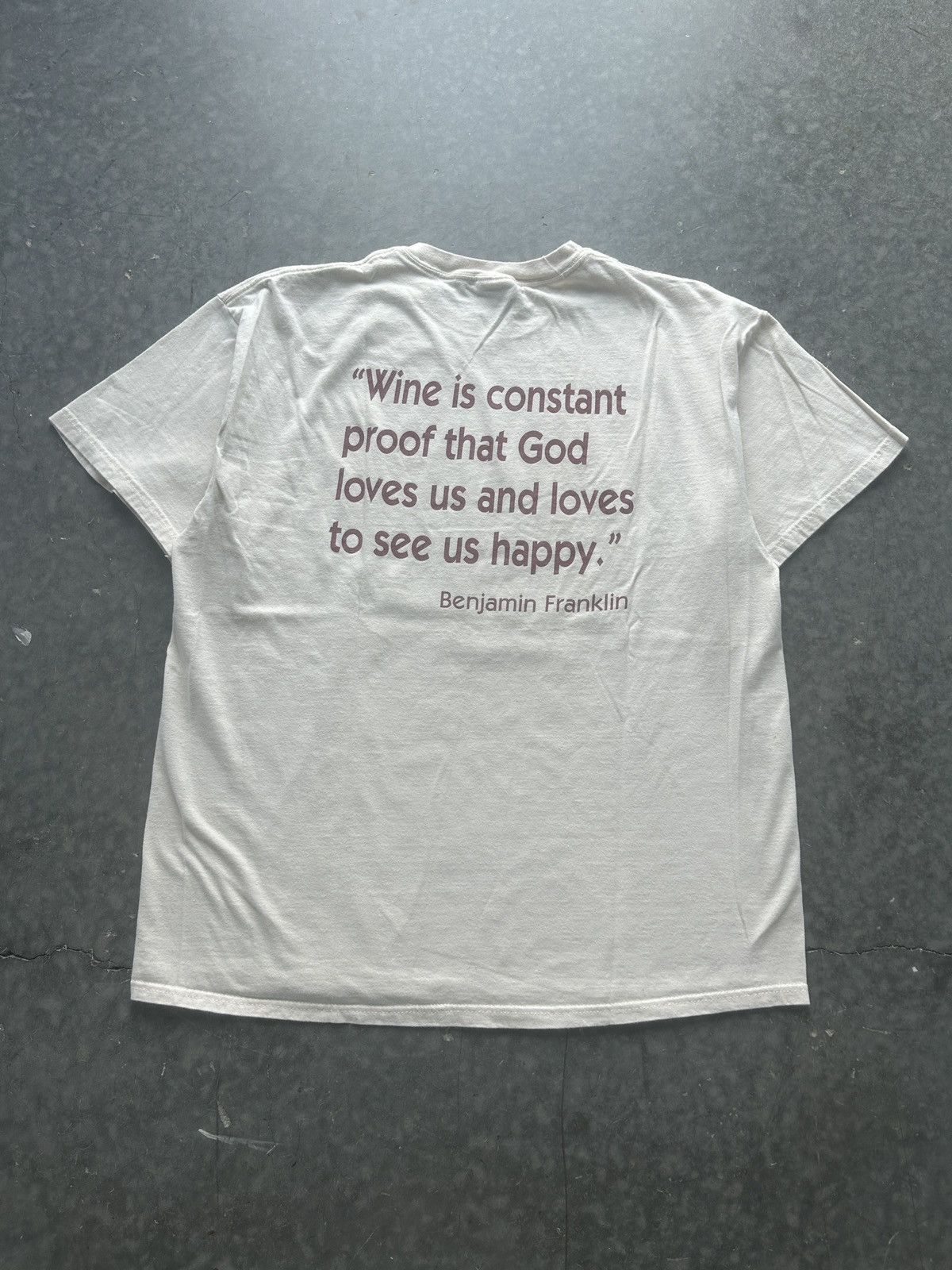 Hanes × Vintage Vintage 90s Rebec Vineyards Wine Quote Graphic Tee Size US XL / EU 56 / 4 - 2 Thumbnail