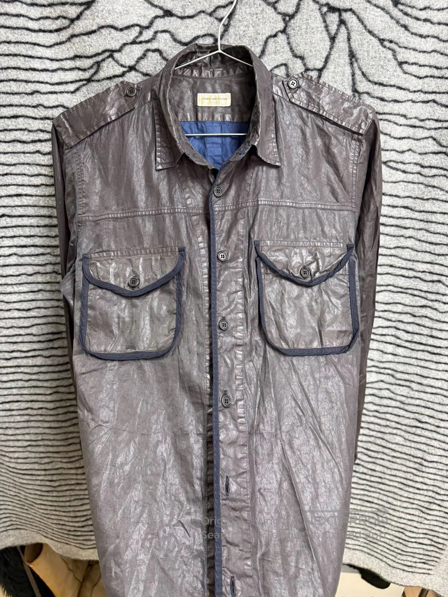 Dries Van Noten Dries van Noten Waxed Denim Shirt. Size US S / EU 44-46 / 1 - 3 Thumbnail