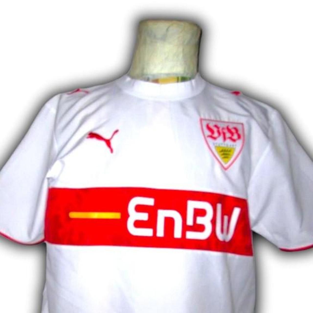 Puma VfB Stuttgart Germany 2006 2007 2008 Home Shirt Jersey Size US L / EU 52-54 / 3 - 1 Thumbnail