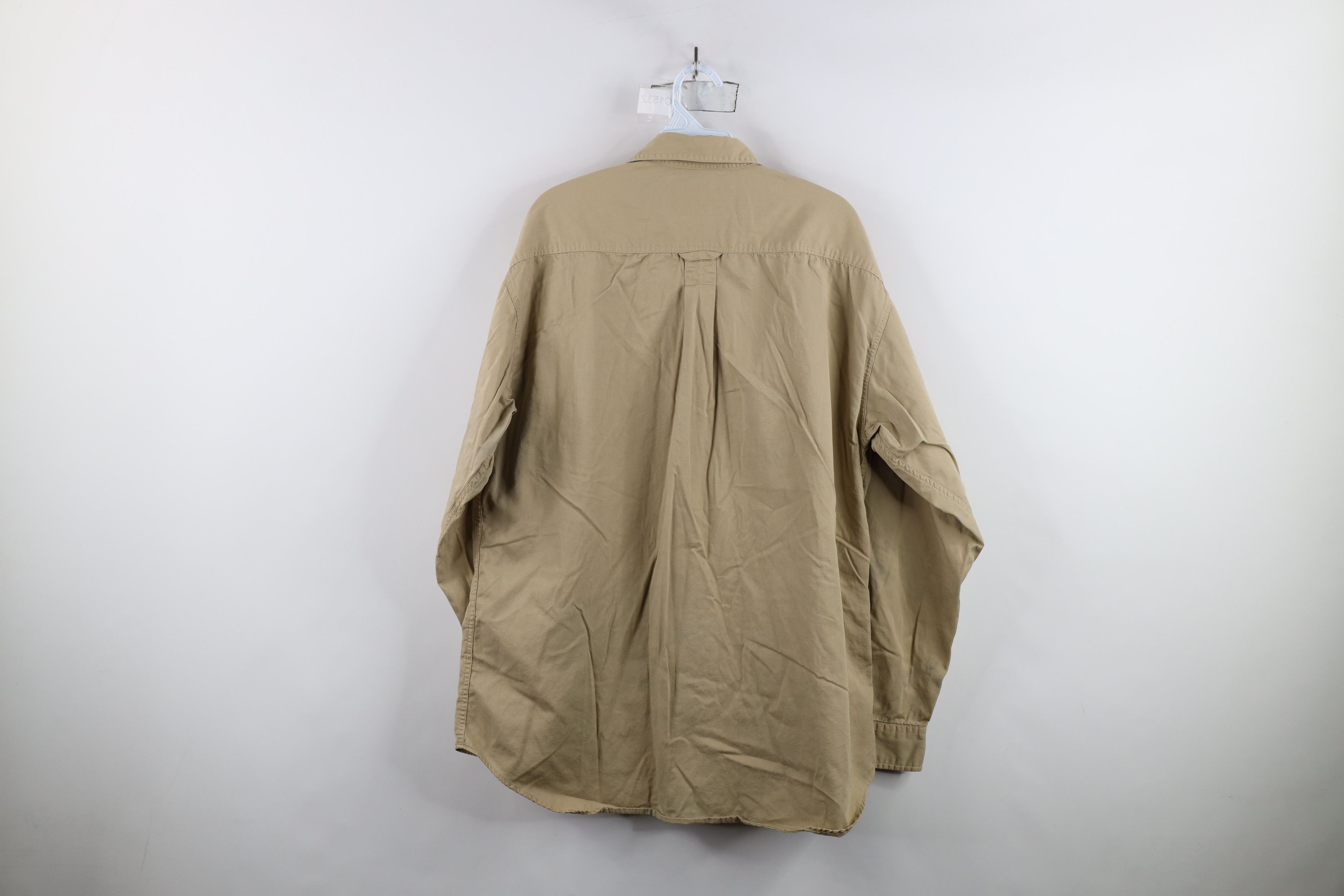 Helly Hansen × Vintage Vintage 90s Helly Hansen Spell Collared Button Shirt Beige Size US M / EU 48-50 / 2 - 13 Thumbnail