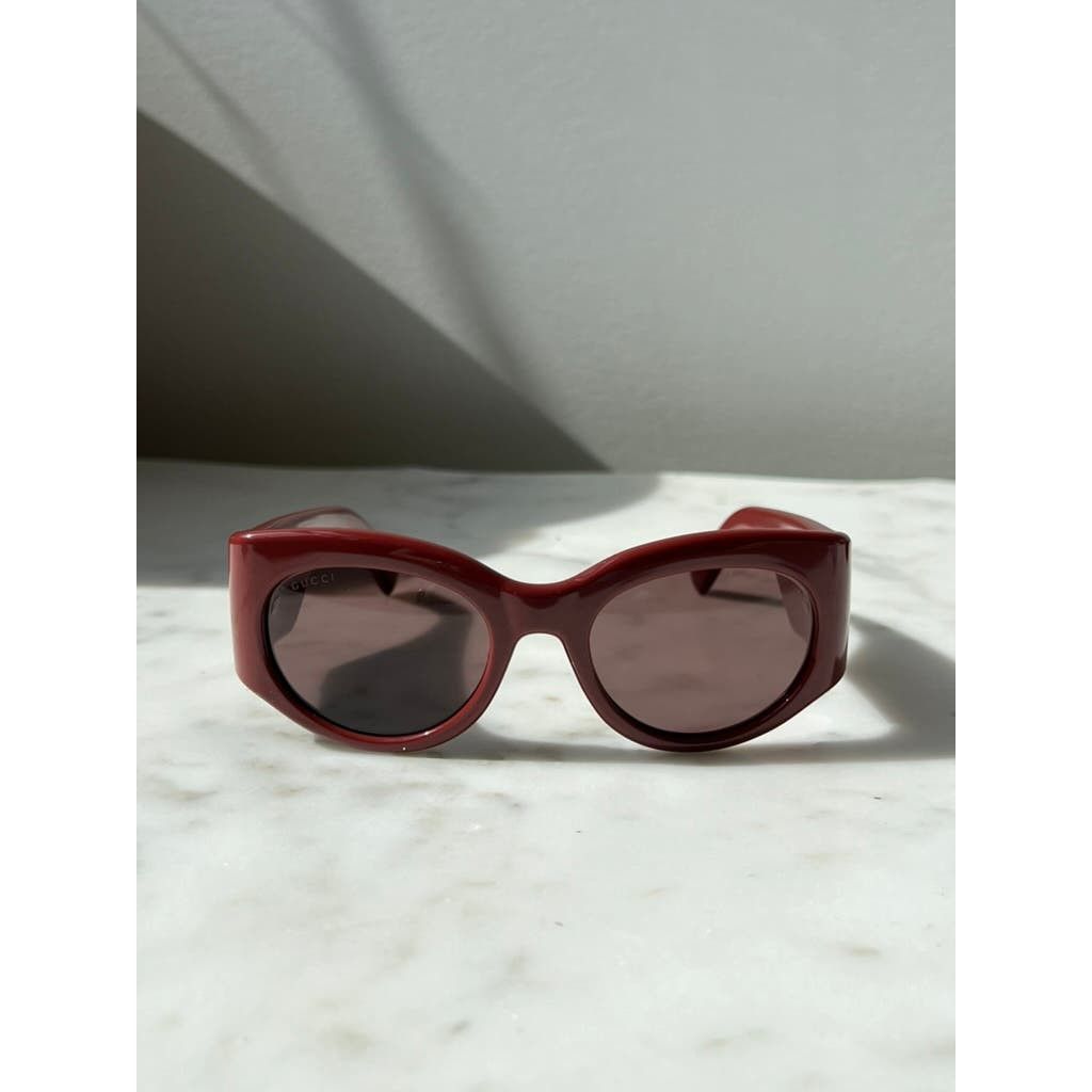 NEW Gucci GG1544S Burgundy Thick Rim Marmont Sunglasses