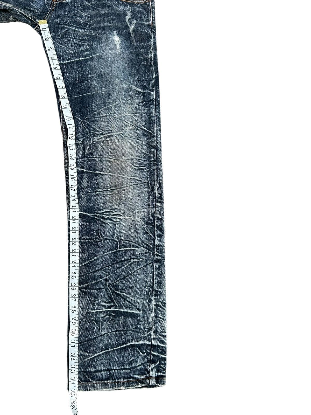 Kapital Nylaus Double Waist Japanese Punk Distressed Denim Jeans Size US 34 / EU 50 - 22 Thumbnail