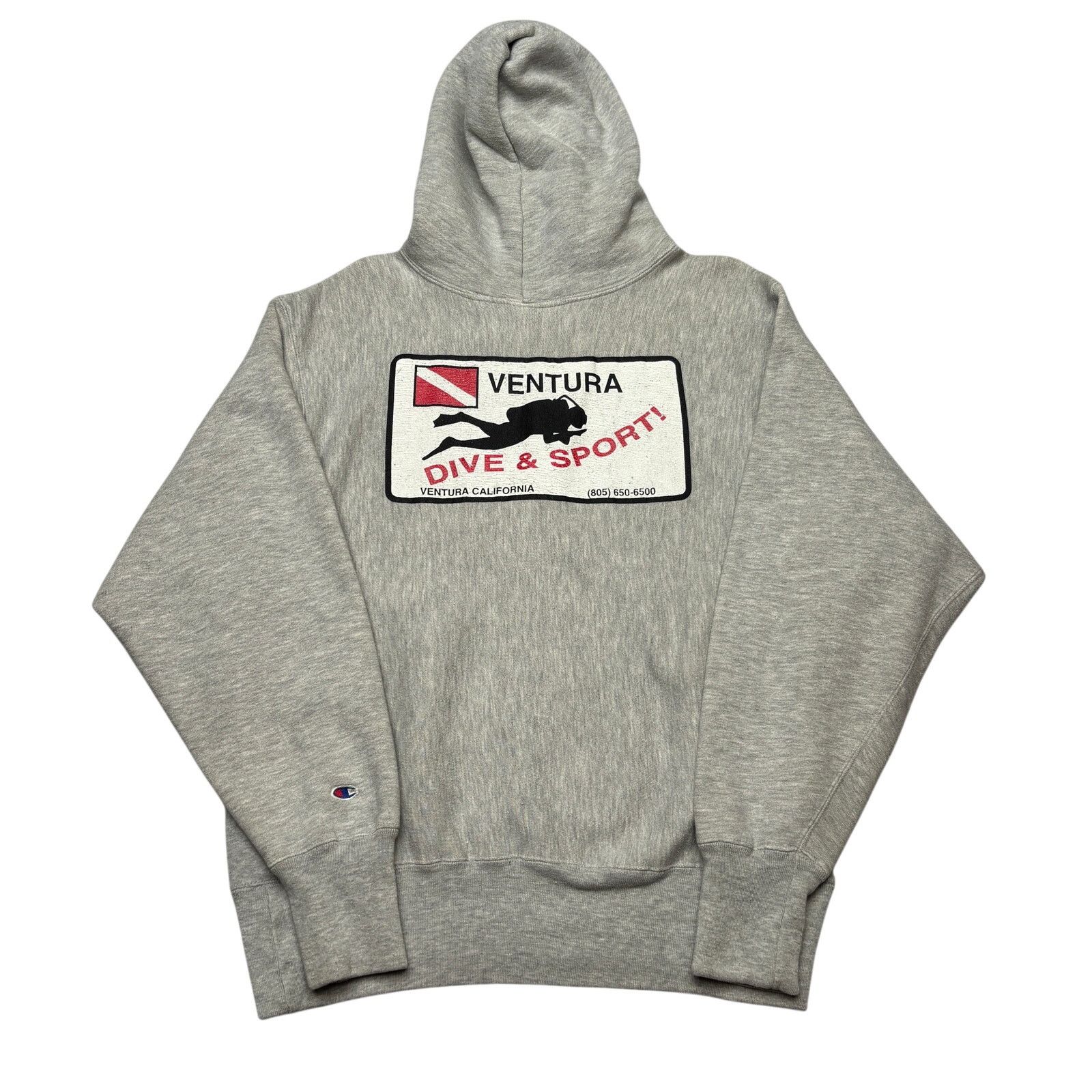 Champion × Vintage VTG 90s Champion Reverse Weave Ventura Dive Sport Hoodie XL Size US XL / EU 56 / 4 - 1 Thumbnail