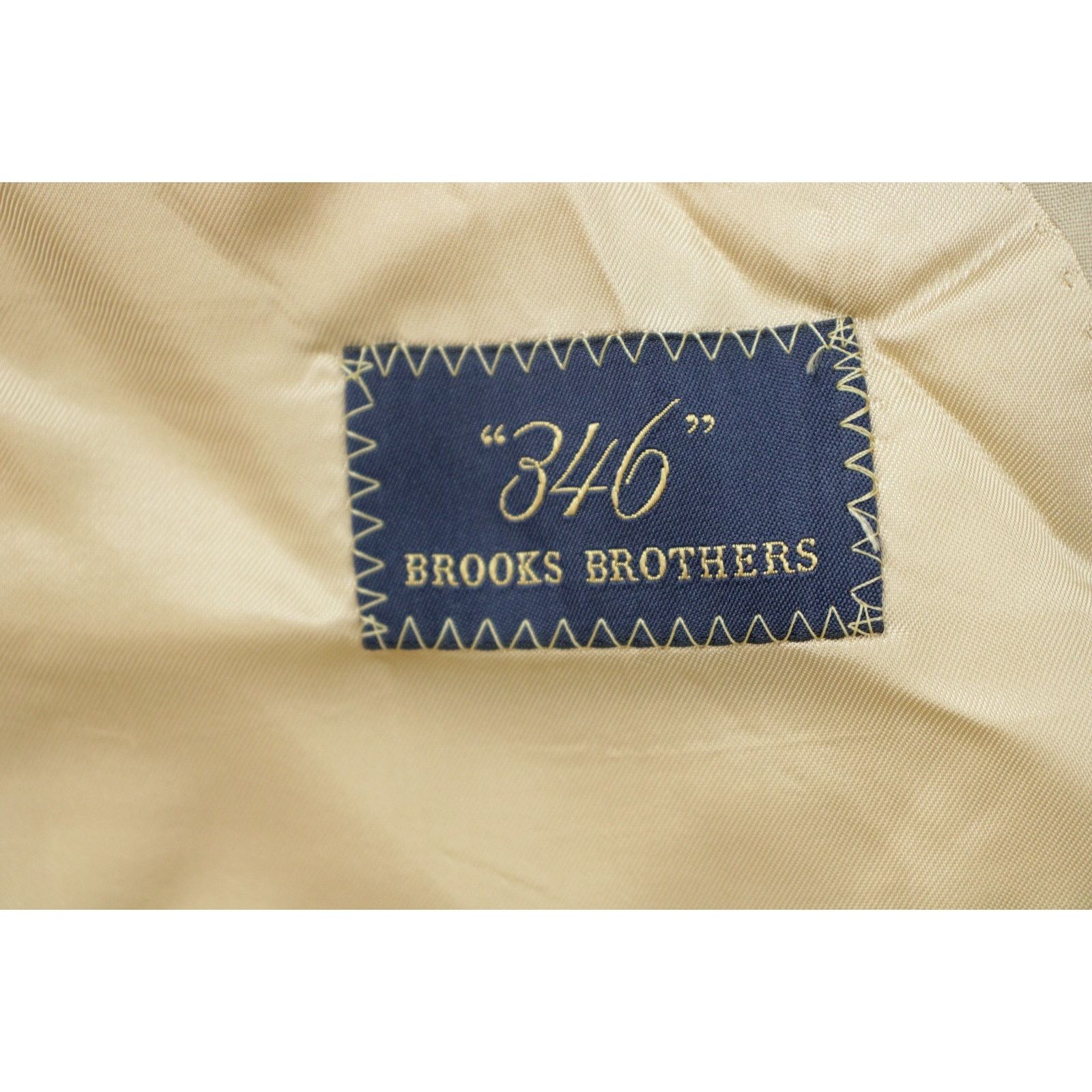 Brooks Brothers Brooks Brothers Suit Jacket Mens 40R Cotton Blend Beige Size 40R - 5 Thumbnail