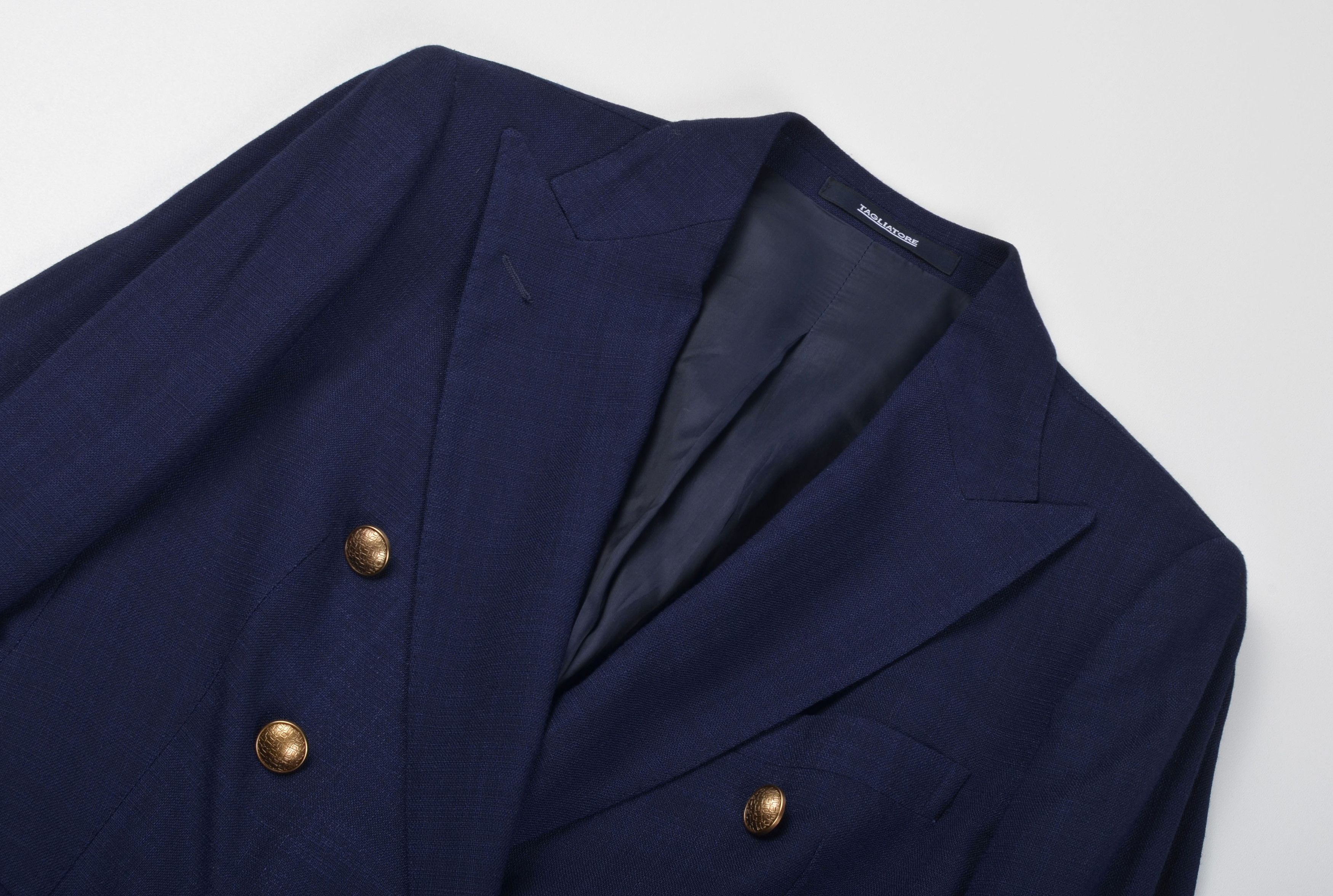 Tagliatore Tagliatore Double Breasted Blue Gold Buttons Blazer Jacket Size M / US 6-8 / IT 42-44 - 5 Thumbnail