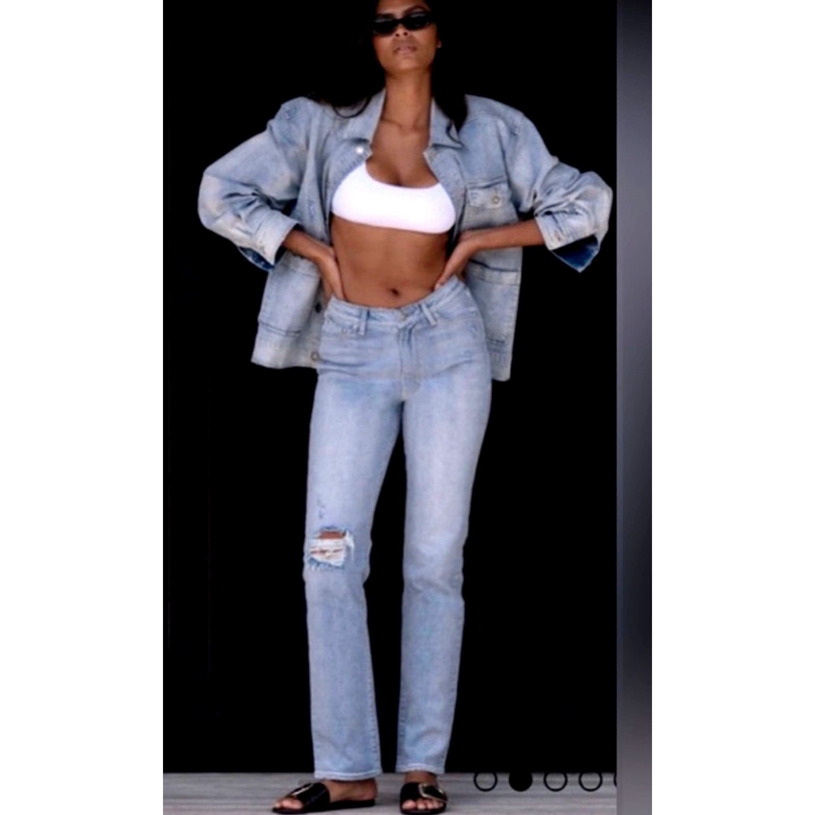 Other LNDN Landon Denim High Rise Distressed Jeans 36" Waist Size 36" / US 14 / IT 50 - 3 Thumbnail