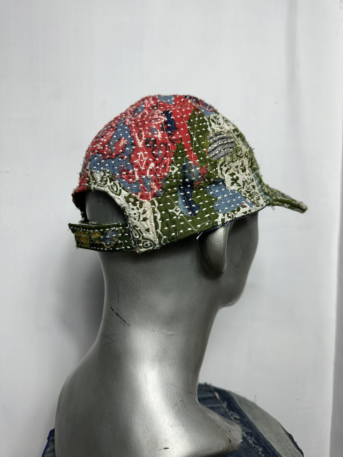 Handmade Custom Made Distressed Paisley Patchwork Boro hats Size ONE SIZE - 7 Thumbnail