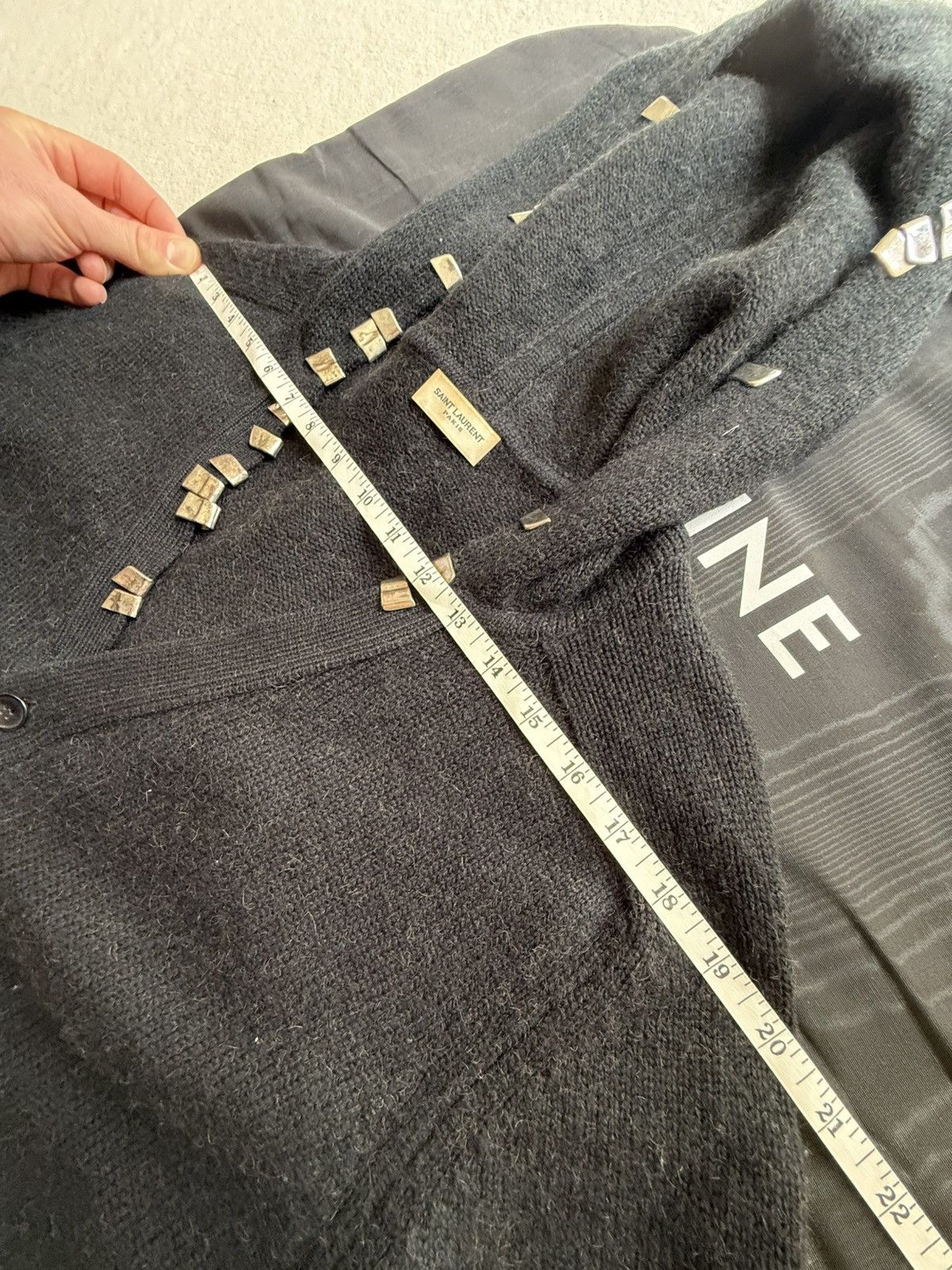 Saint Laurent Paris FW13 Saint Laurent hoodie cardigan lighter clips Hedi grail Size US S / EU 44-46 / 1 - 6 Thumbnail