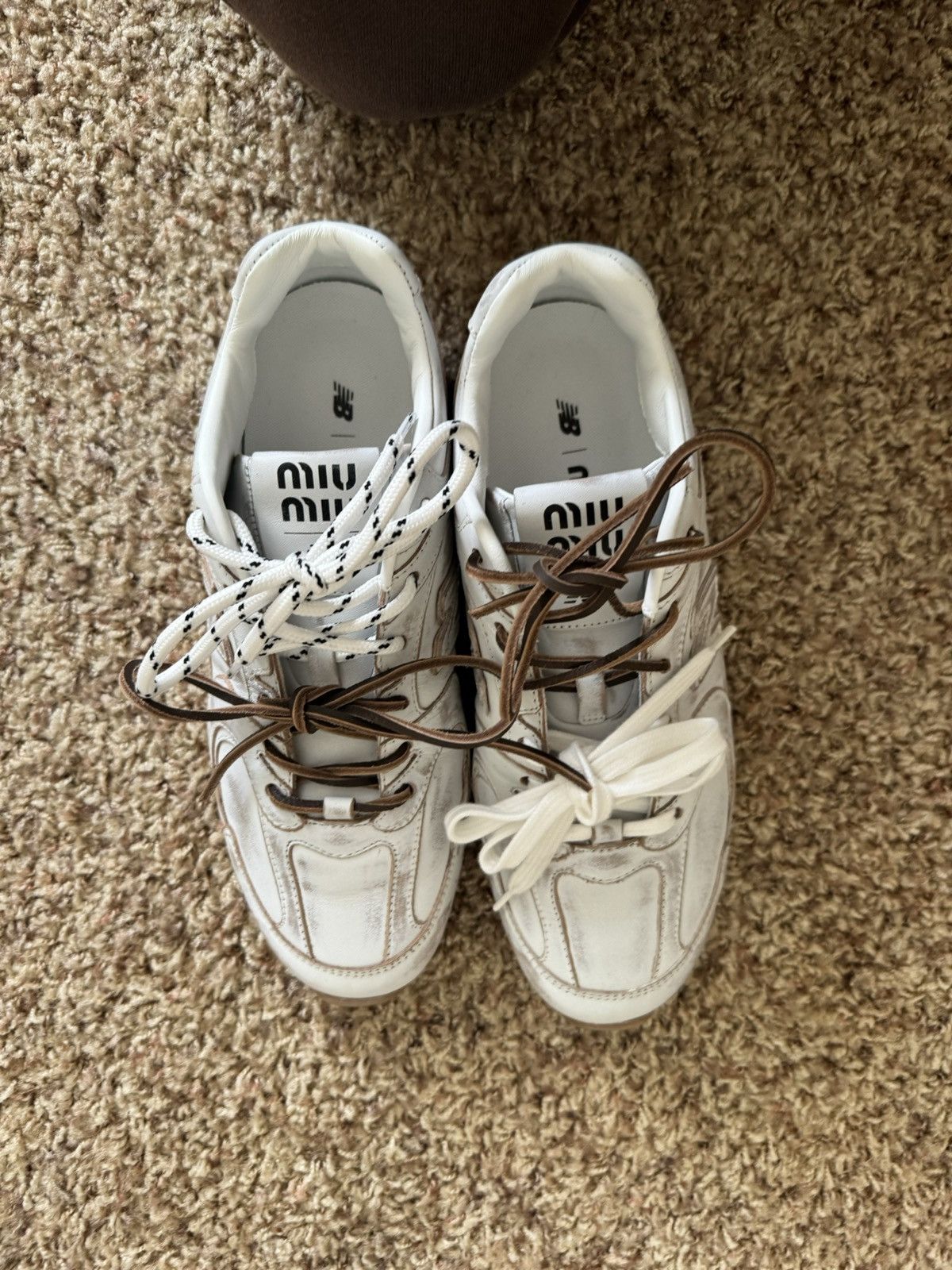 Miu Miu Miu miu new balance 530 leather sneaker FW24 Size US 8.5 / IT 38.5 - 1 Thumbnail
