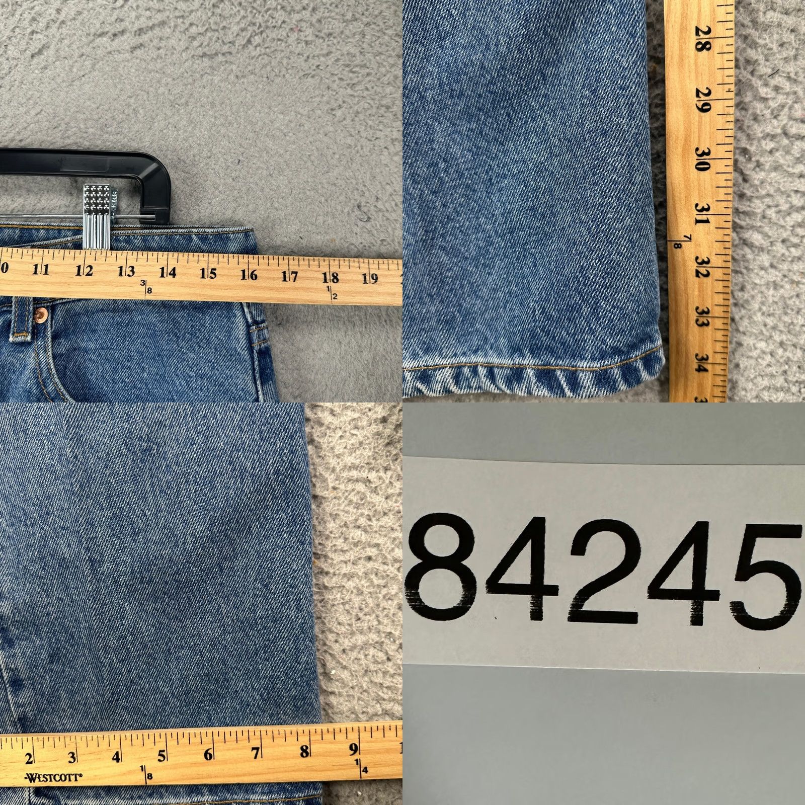 Levi's VINTAGE Levi's 505 Jeans Men 34X34 Straight Blue Regular 5-Pocket Denim Cotton 90s Mens Size US 34 / EU 50 - 8 Thumbnail