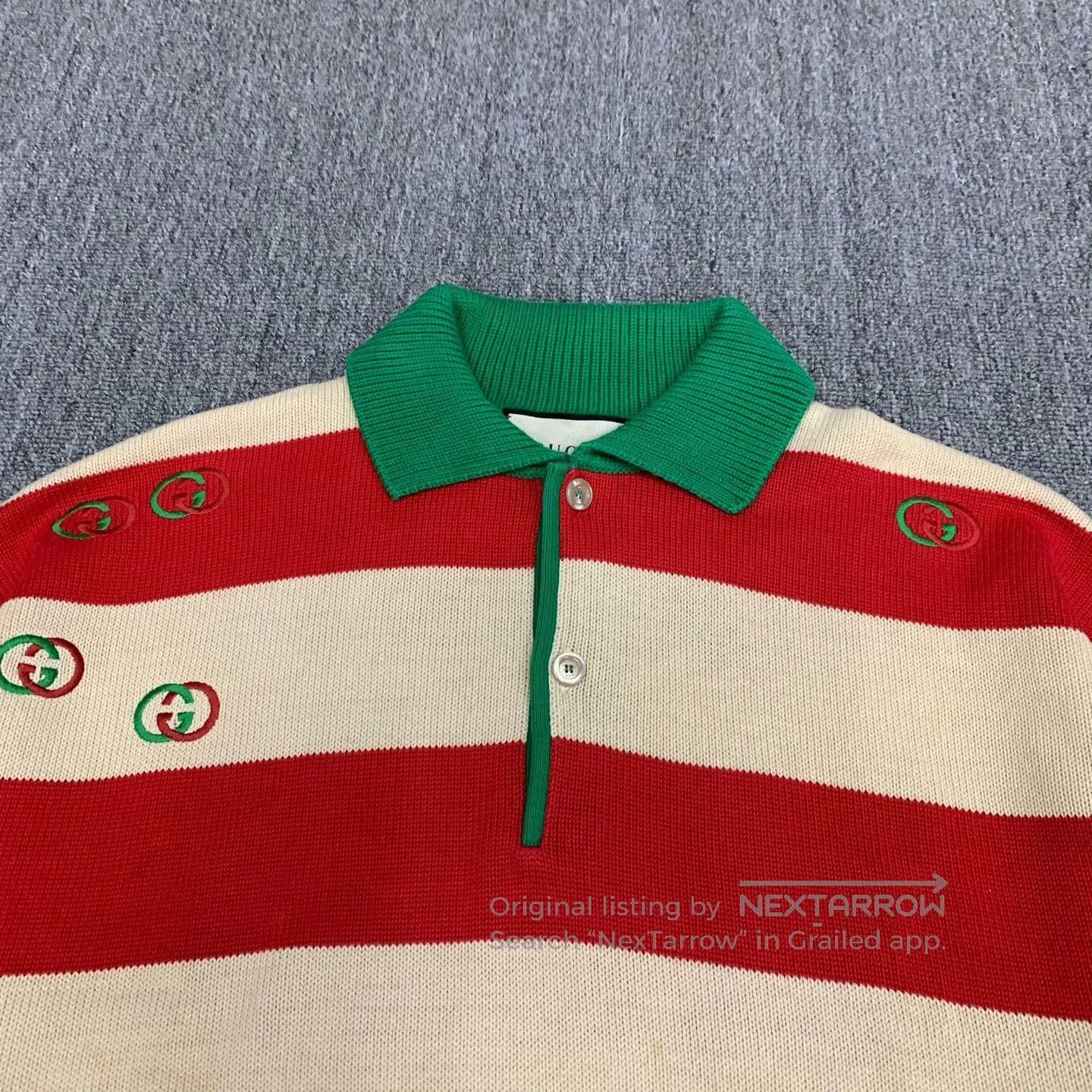Gucci Gucci Double G Striped Polo Sweater. Size US XL / EU 56 / 4 - 8 Thumbnail