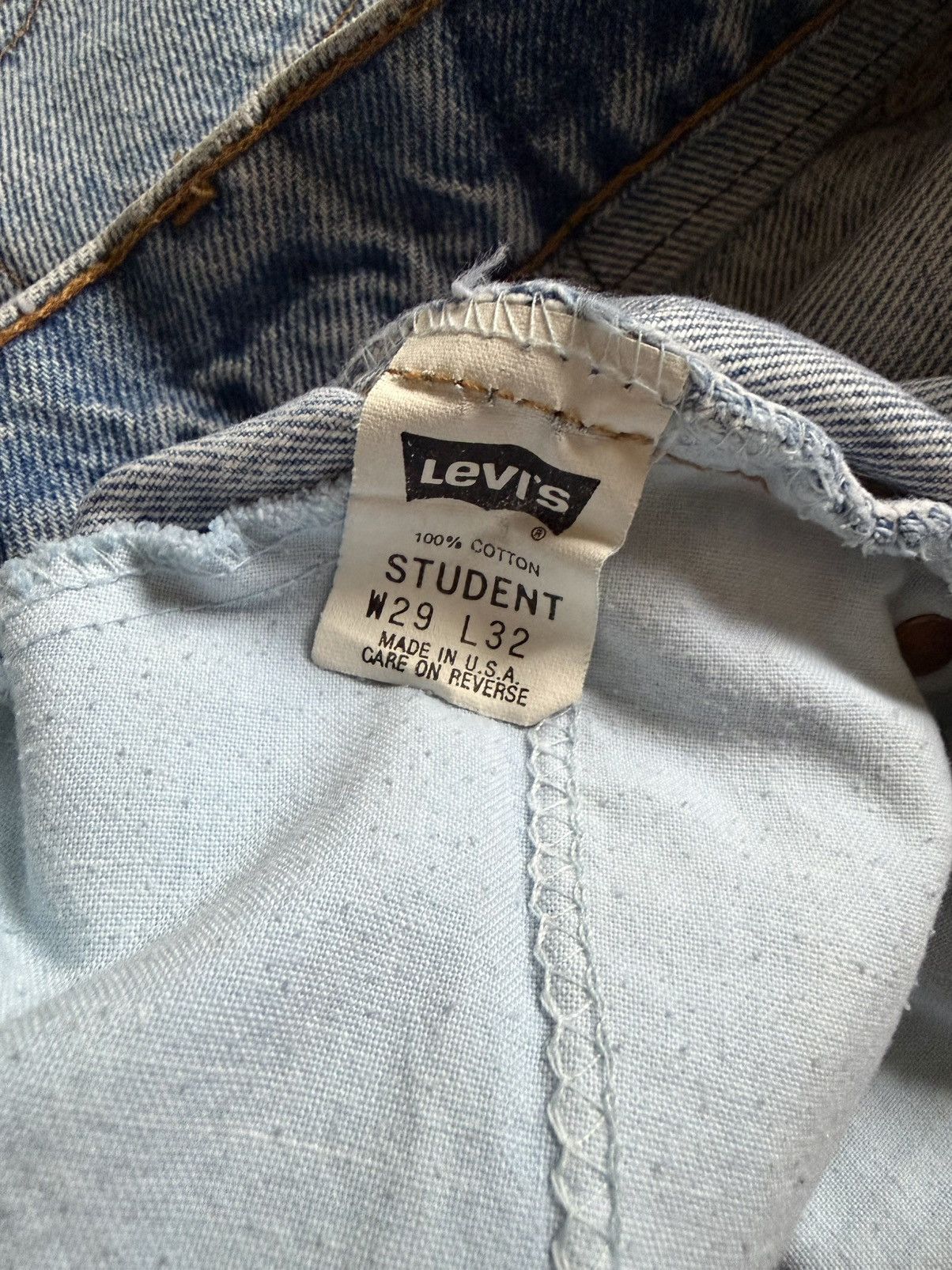 Levi's Vtg 90s Levis 550 Student Fit Orange Tab Made In USA 29x32 Size US 28 / EU 44 - 11 Thumbnail