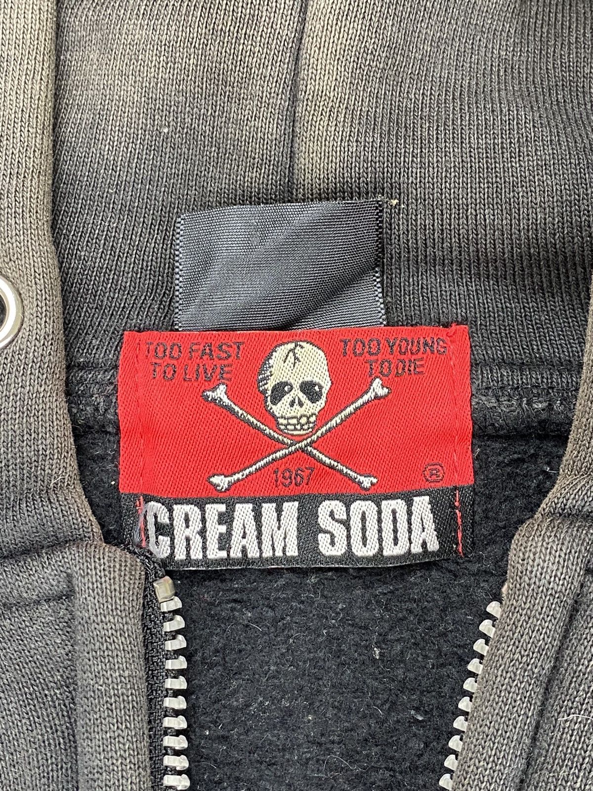 Japanese Brand Vintage Thrashed CREAM SODA Crazy Sunfaded Hoodie Size US L / EU 52-54 / 3 - 5 Thumbnail