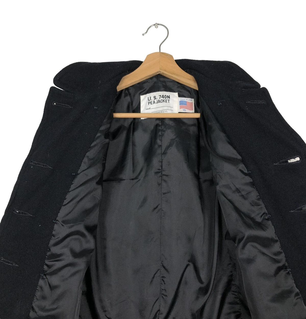 Schott 🔥DOUBLE BREAST WOOL PEA JACKET US 740N SCHOTT USA Size US S / EU 44-46 / 1 - 14 Thumbnail