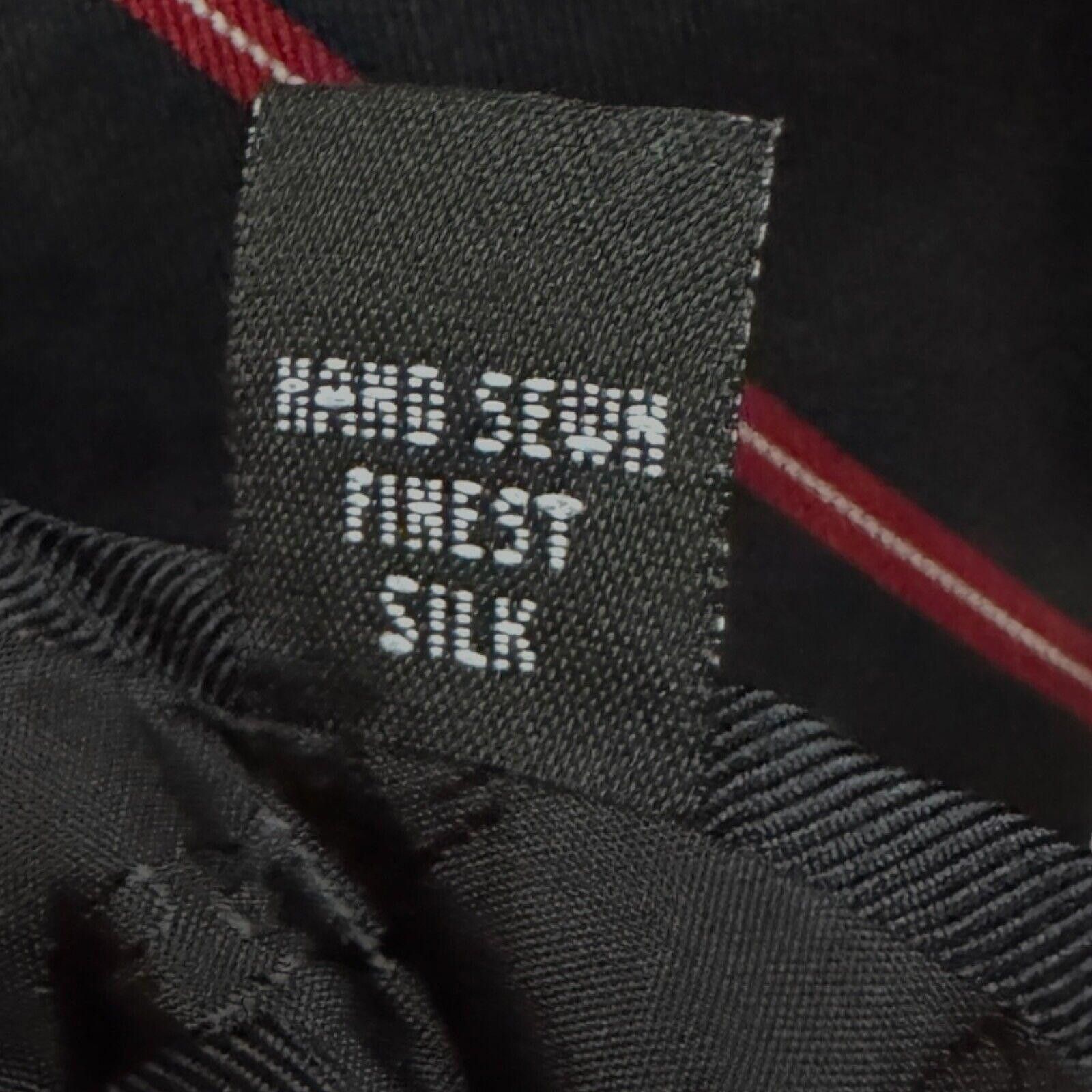 Robert Talbott Robert Talbott Black & Red Stripe Tie Necktie Hand Sewn Silk Size ONE SIZE - 5 Thumbnail