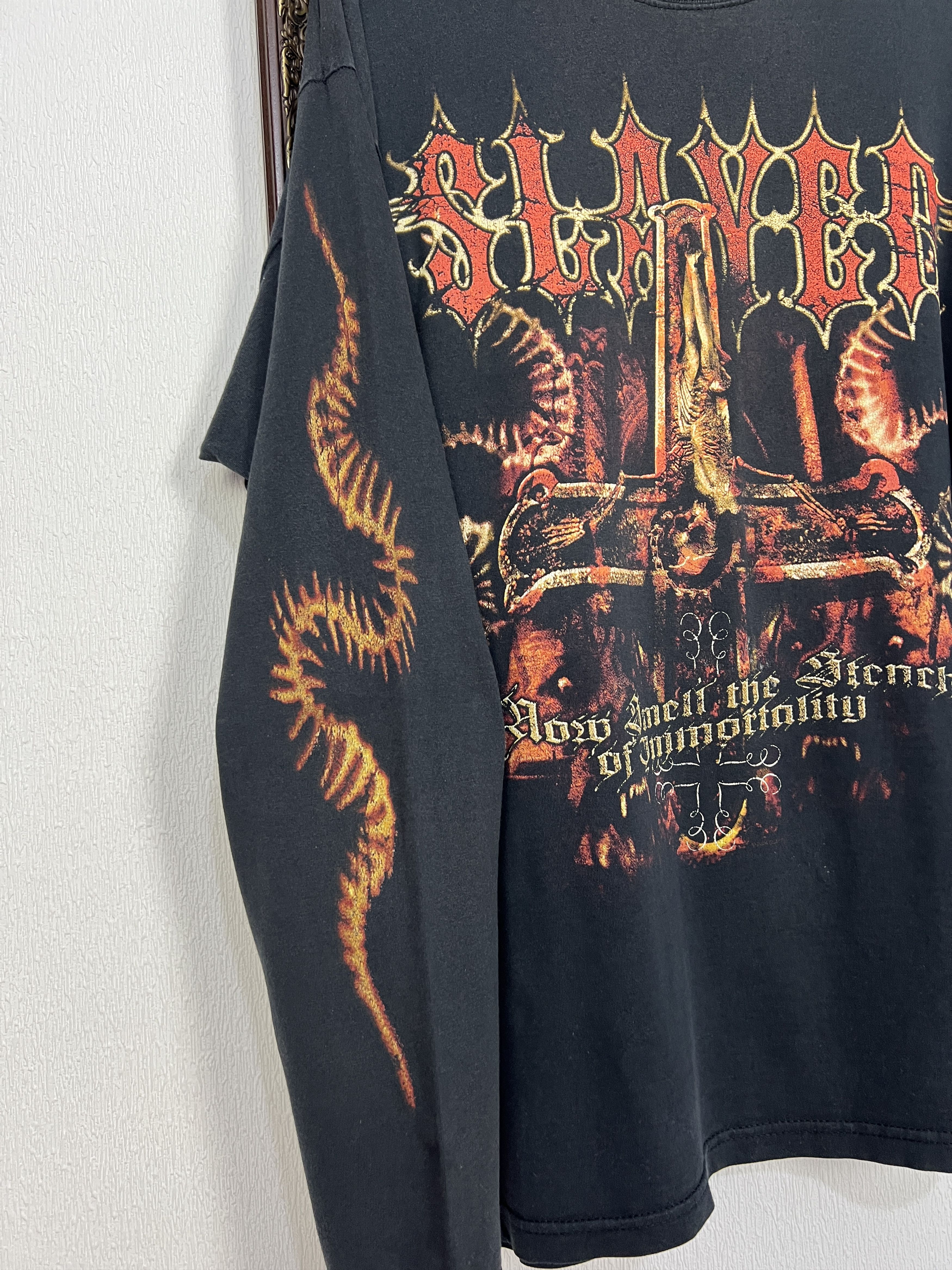 Vintage Vintage Slayer Spill the Blood Over Print Tee Sleeve Shirt Size US XL / EU 56 / 4 - 5 Thumbnail