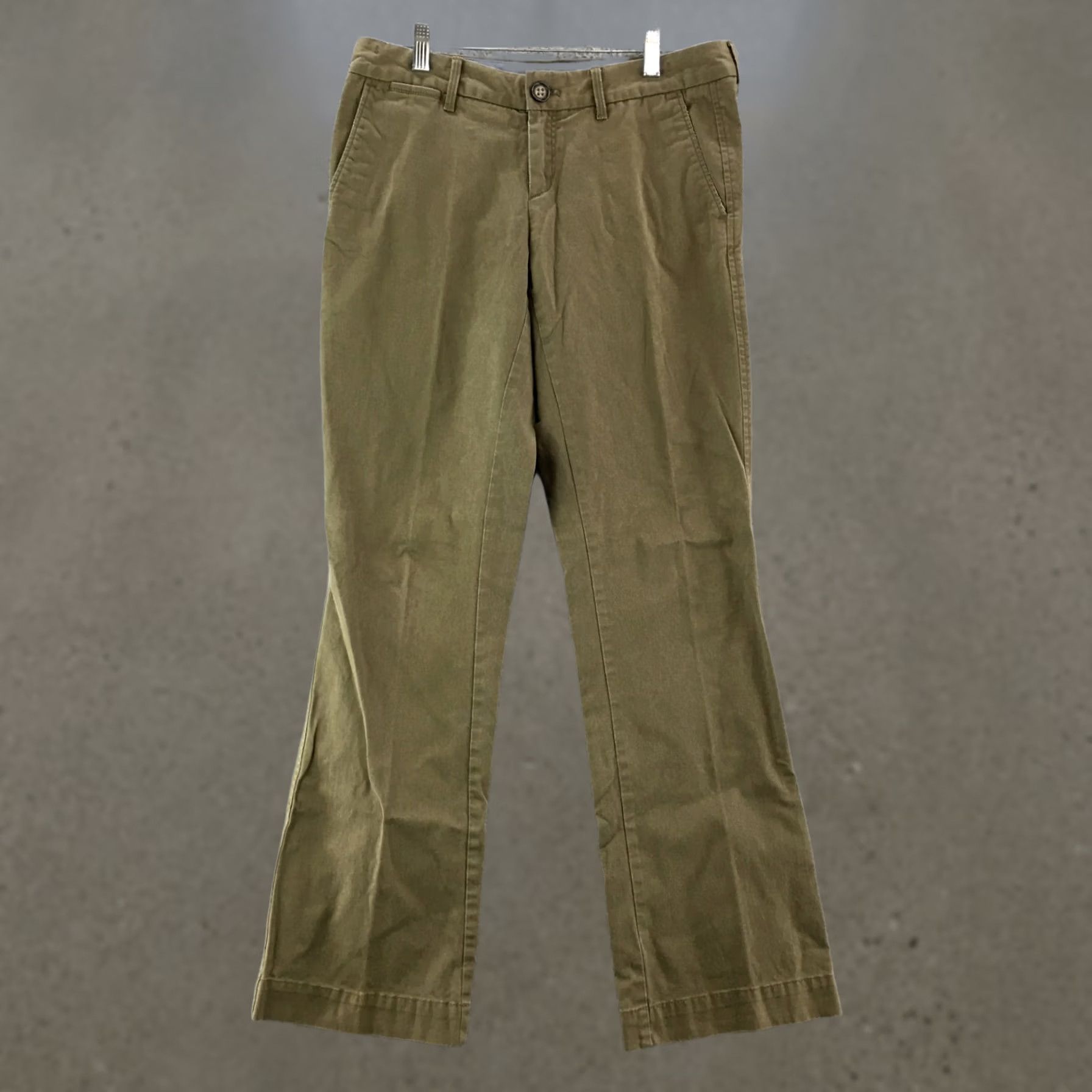 Banana Republic Banana Republic Stretch Wide-Leg Weekend Chino Pants Womens 4 Green Zip Regular Length Inseam 31.5in Classic Comfort Pockets Satin? (not allowed) Size 27" / US 4 / IT 40 - 1 Thumbnail