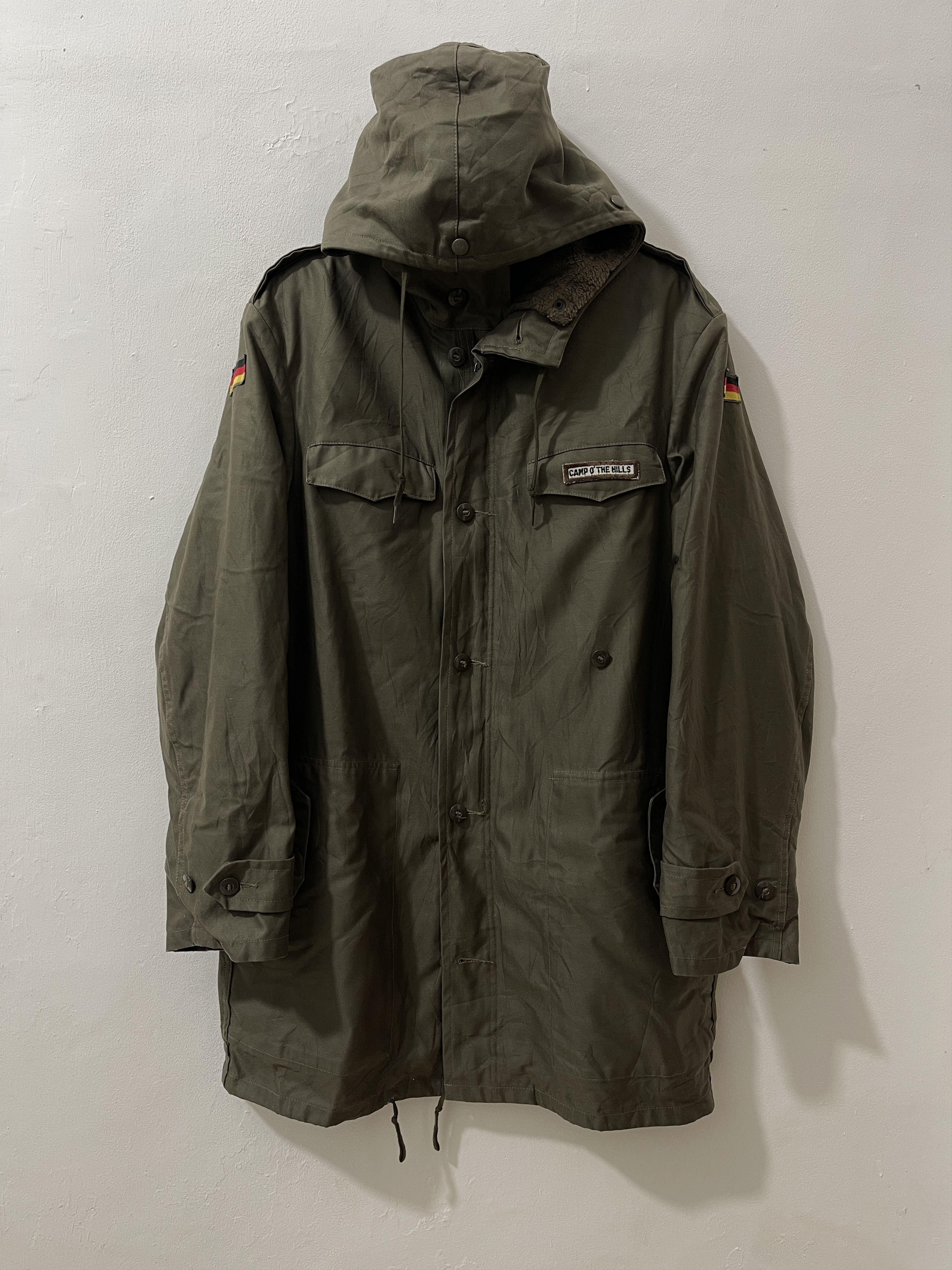 Vintage 1992 German Military Moleskin Fur Parka Jacket Size US L / EU 52-54 / 3 - 1 Thumbnail
