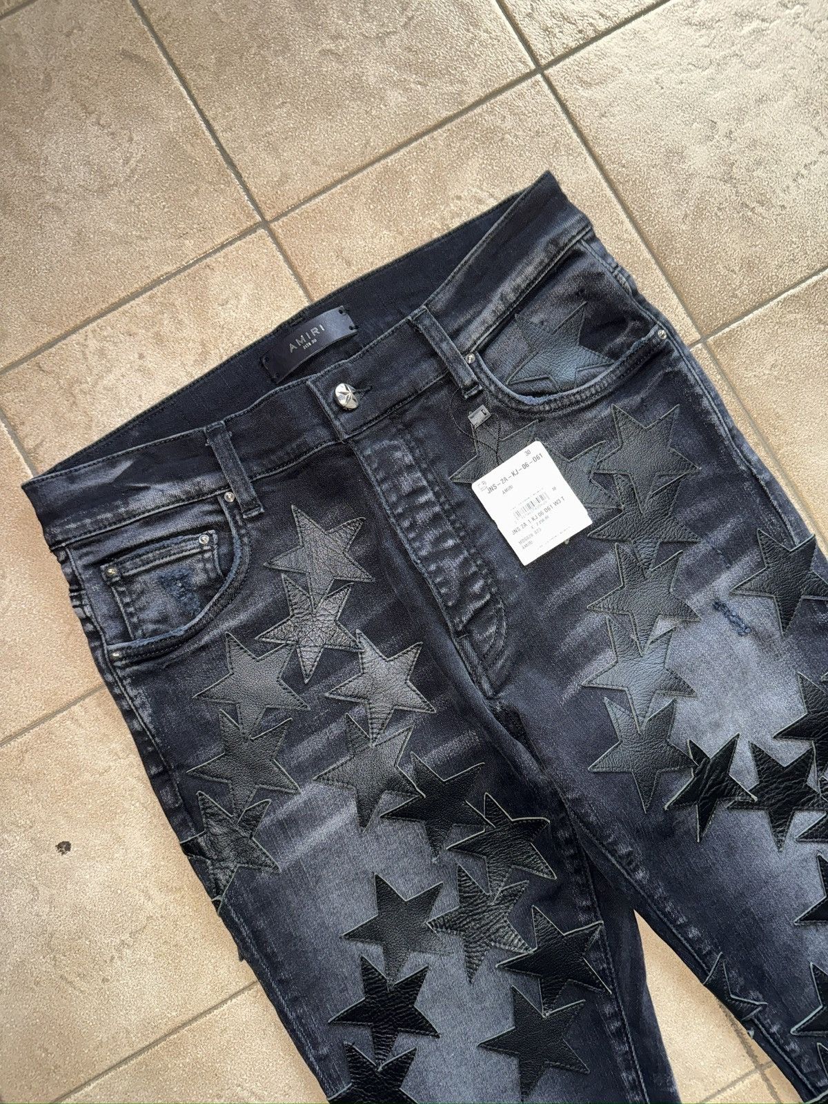 Amiri Amiri Chemist leather star aged jeans Size US 30 / EU 46 - 5 Thumbnail