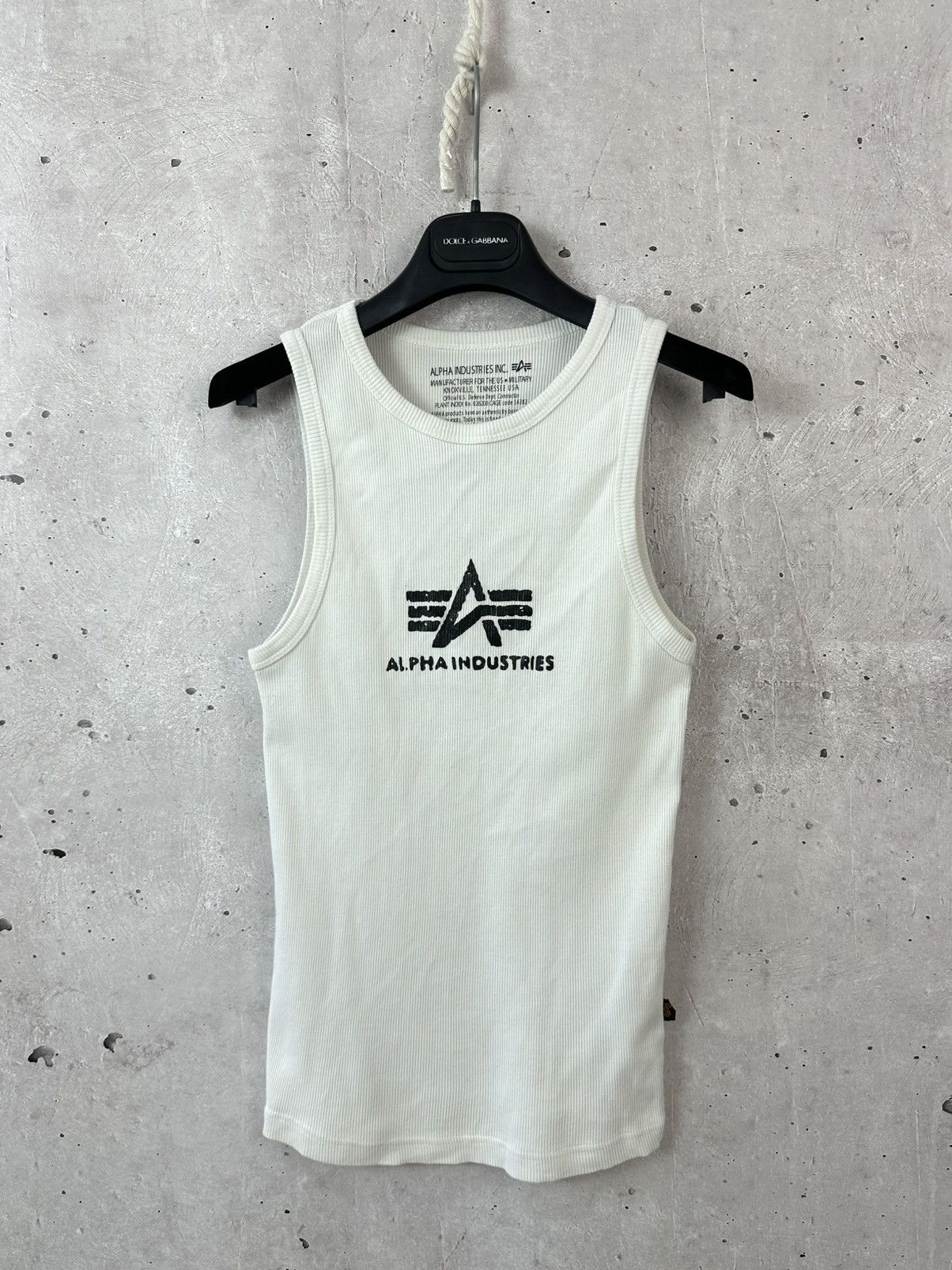 Alpha Industries Alpha Industries Ribbed White Logo Women’s Top Size S / US 4 / IT 40 - 1 Thumbnail
