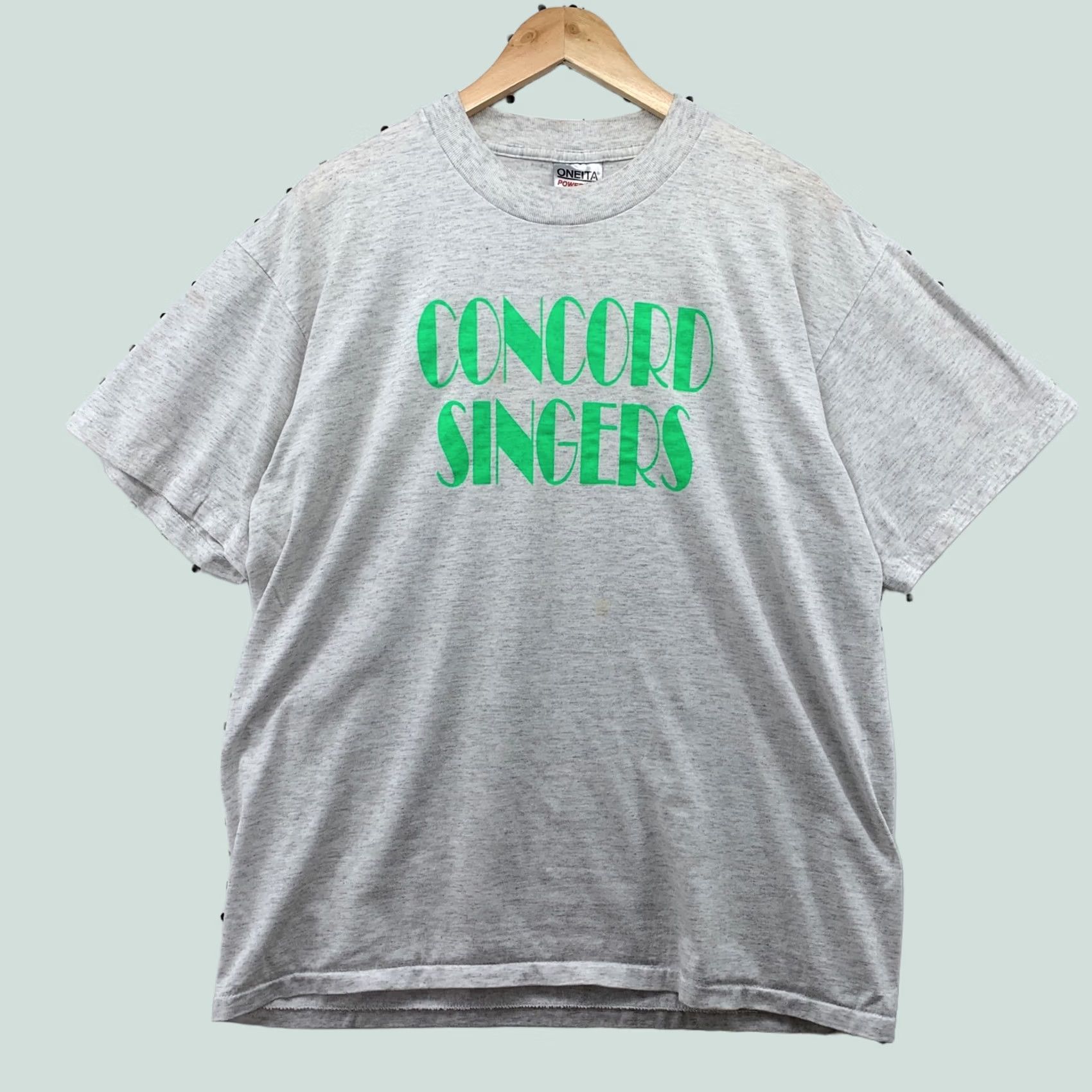 Vintage VINTAGE 90s Concord Singer Shirt Mens XL Gray Single Stitch Oneita USA Size US XL / EU 56 / 4 - 1 Thumbnail