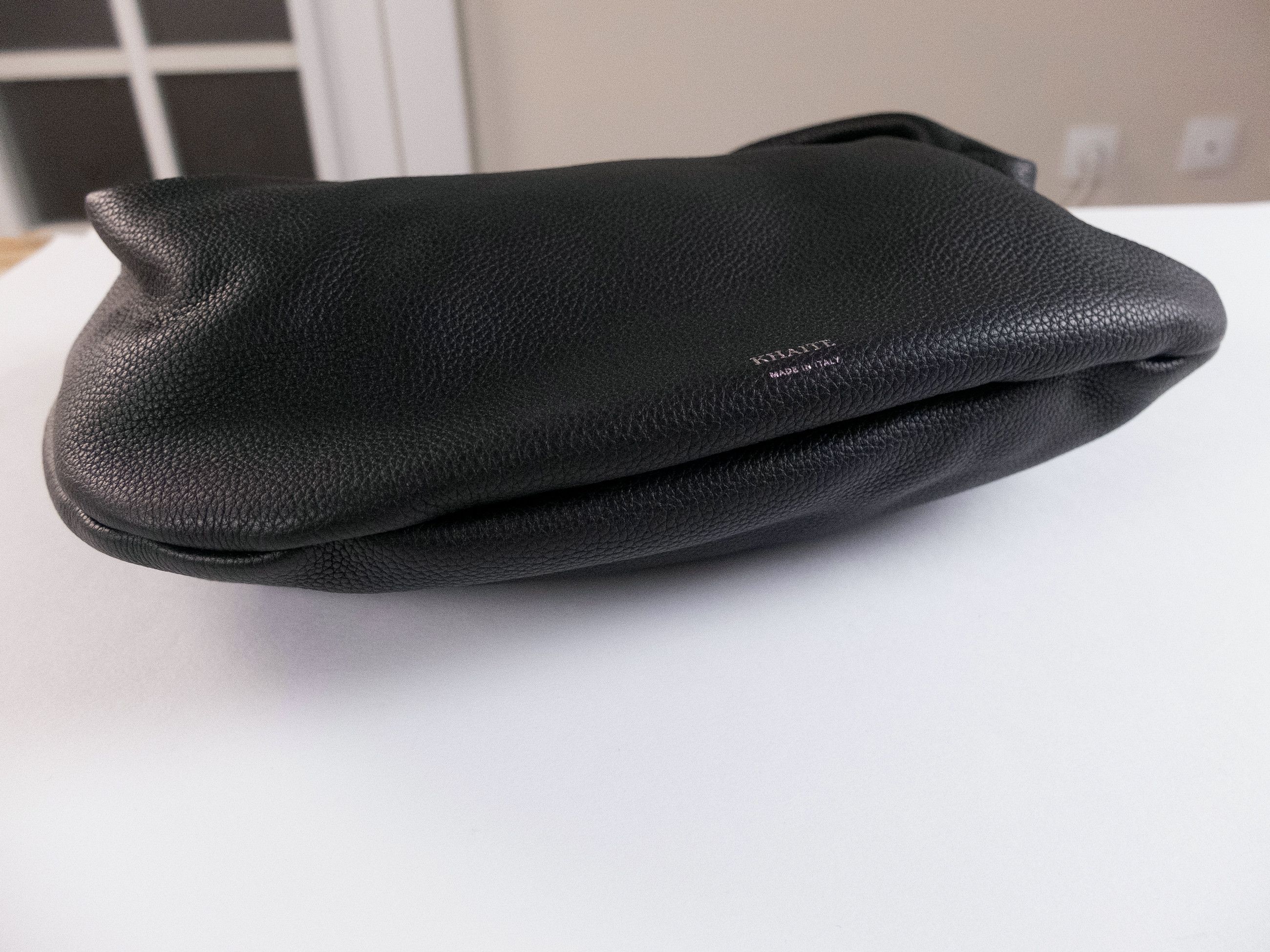 KHAITE KHAITE Olivia medium black grained leather hobo bag Size ONE SIZE - 9 Thumbnail