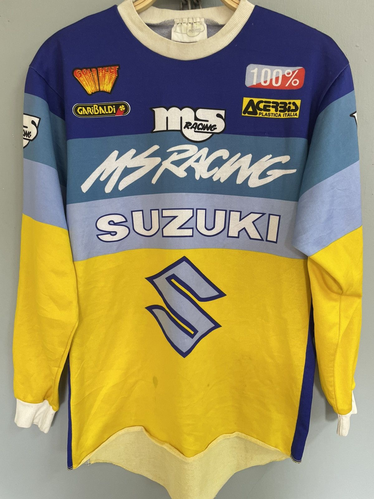 Vintage Vintage MS Racing Suzuki Motocross jersey Size US M / EU 48-50 / 2 - 3 Thumbnail