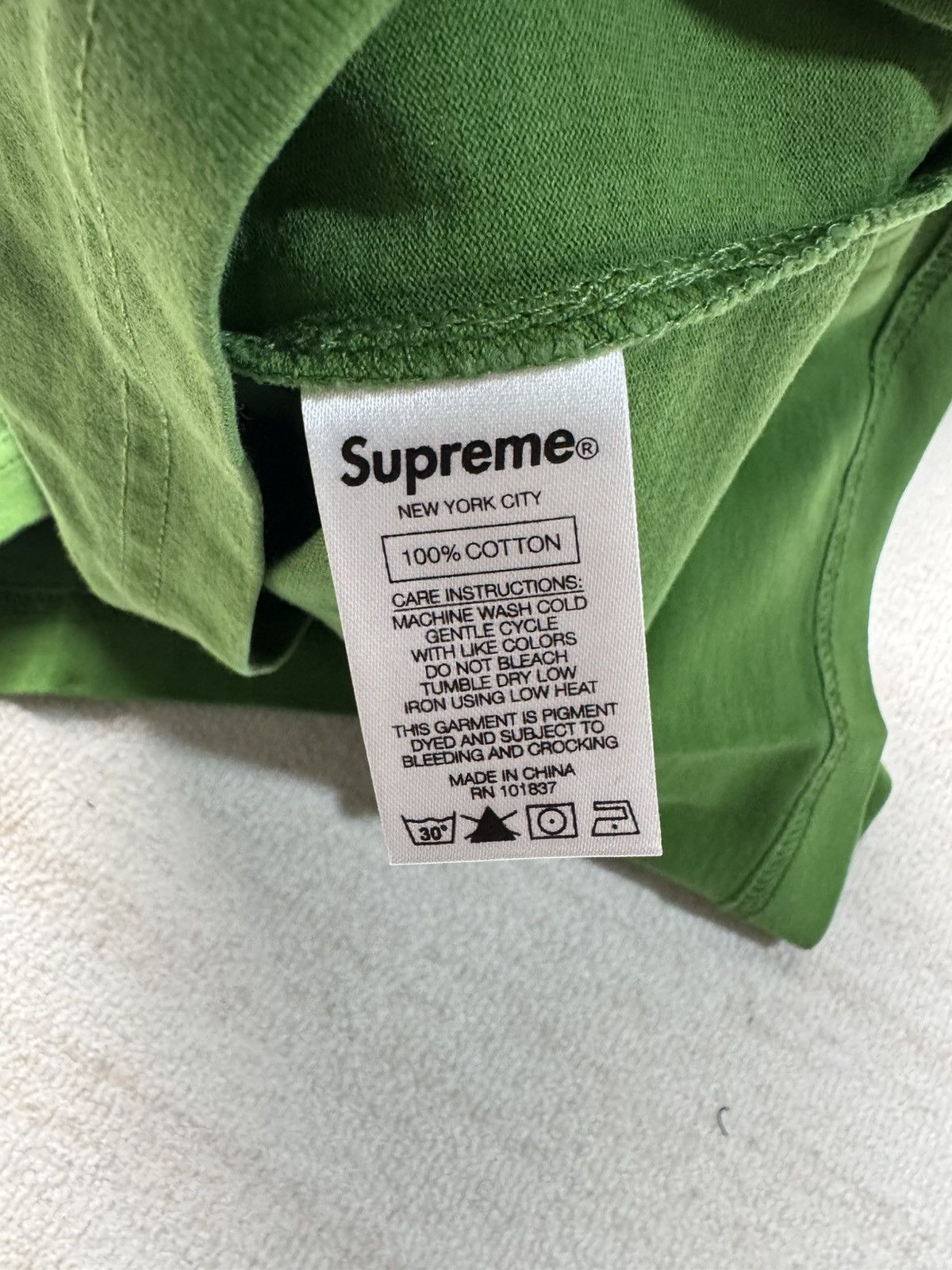 Supreme Over-dyed Embroidered logo tee Size US M / EU 48-50 / 2 - 5 Thumbnail