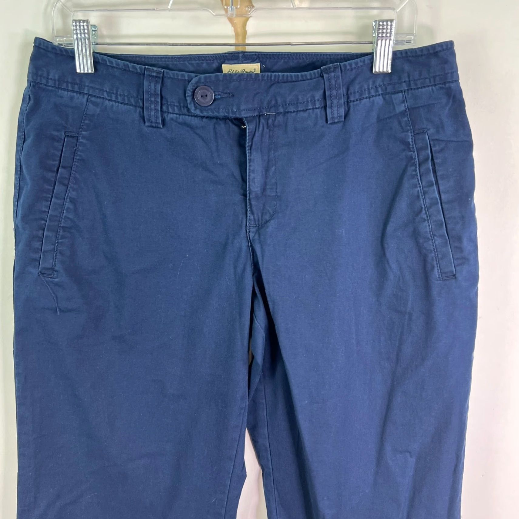 Eddie Bauer VINTAGE Eddie Bauer Vashon Flare Leg Twill Kakis Chino Pants SZ 10 Blue 32X31 90s City Preppy Womens Size 34" / US 12 / IT 48 - 2 Thumbnail