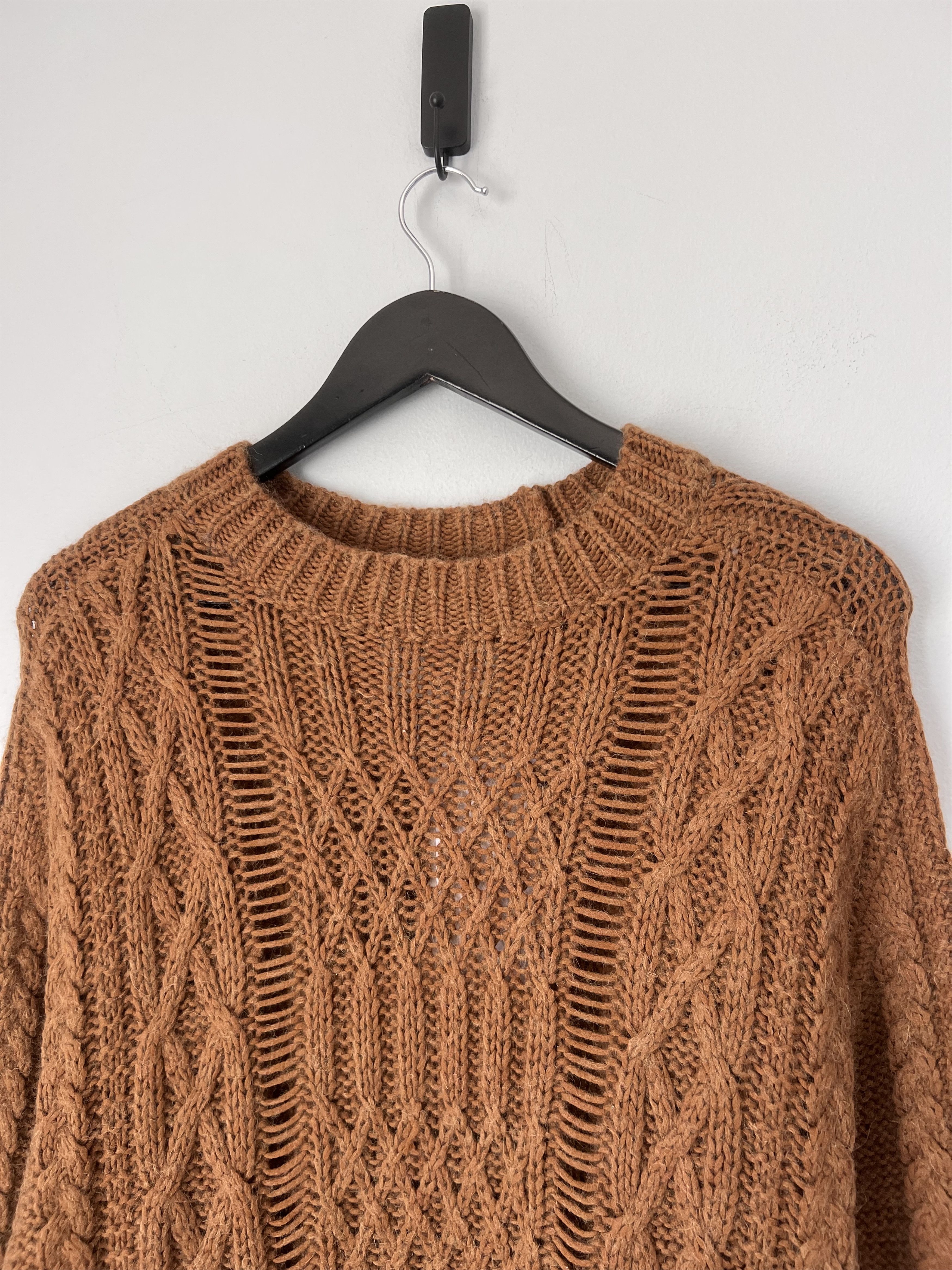 Maison Margiela Maison Margiela Cable Knit Sweater in Burnt Sienna Size US L / EU 52-54 / 3 - 2 Thumbnail