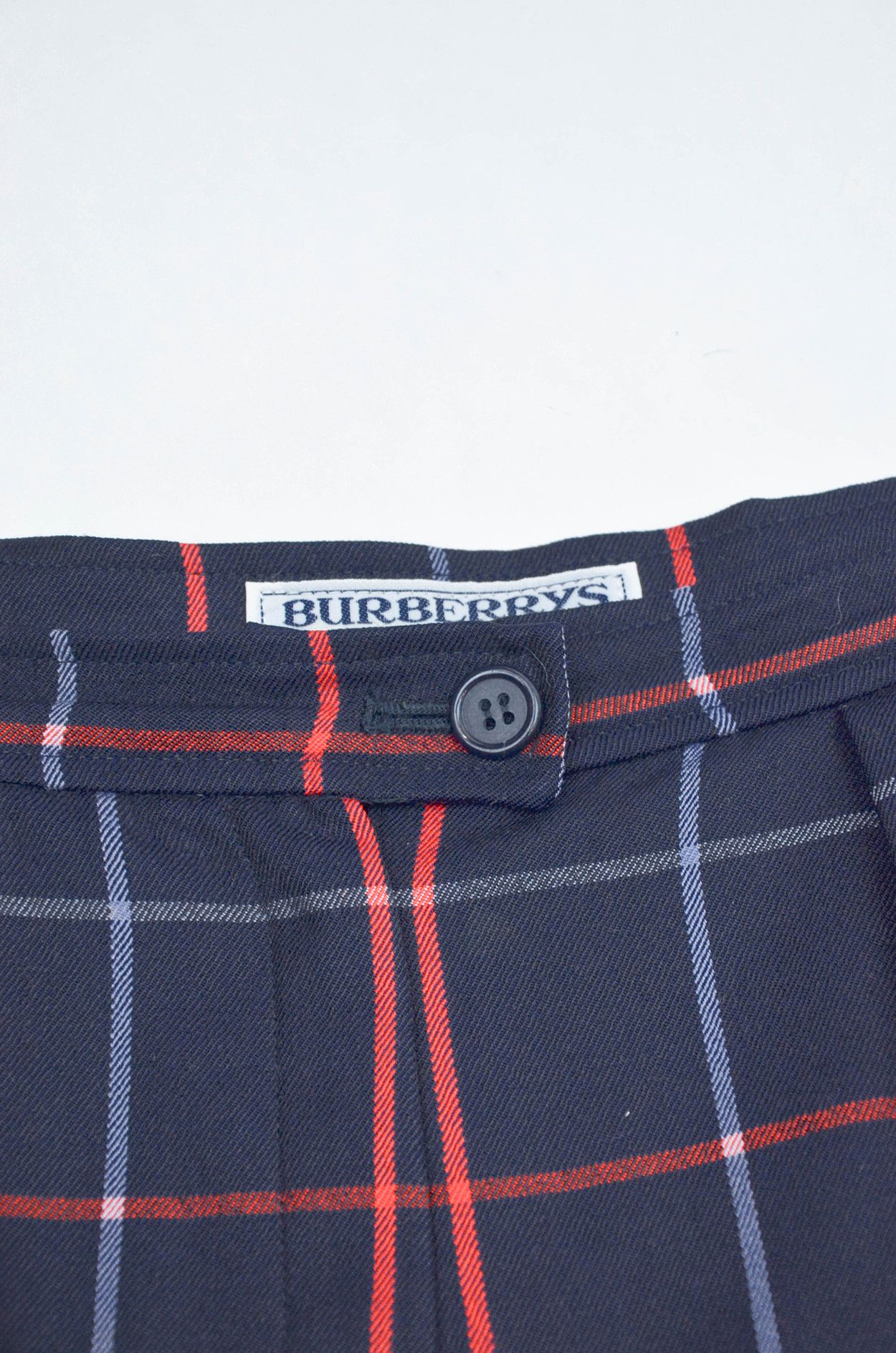 Burberry Burberrys Vintage Check Wool Trousers Navy Plaid - Size W32 Size 32" / US 10 / IT 46 - 5 Thumbnail
