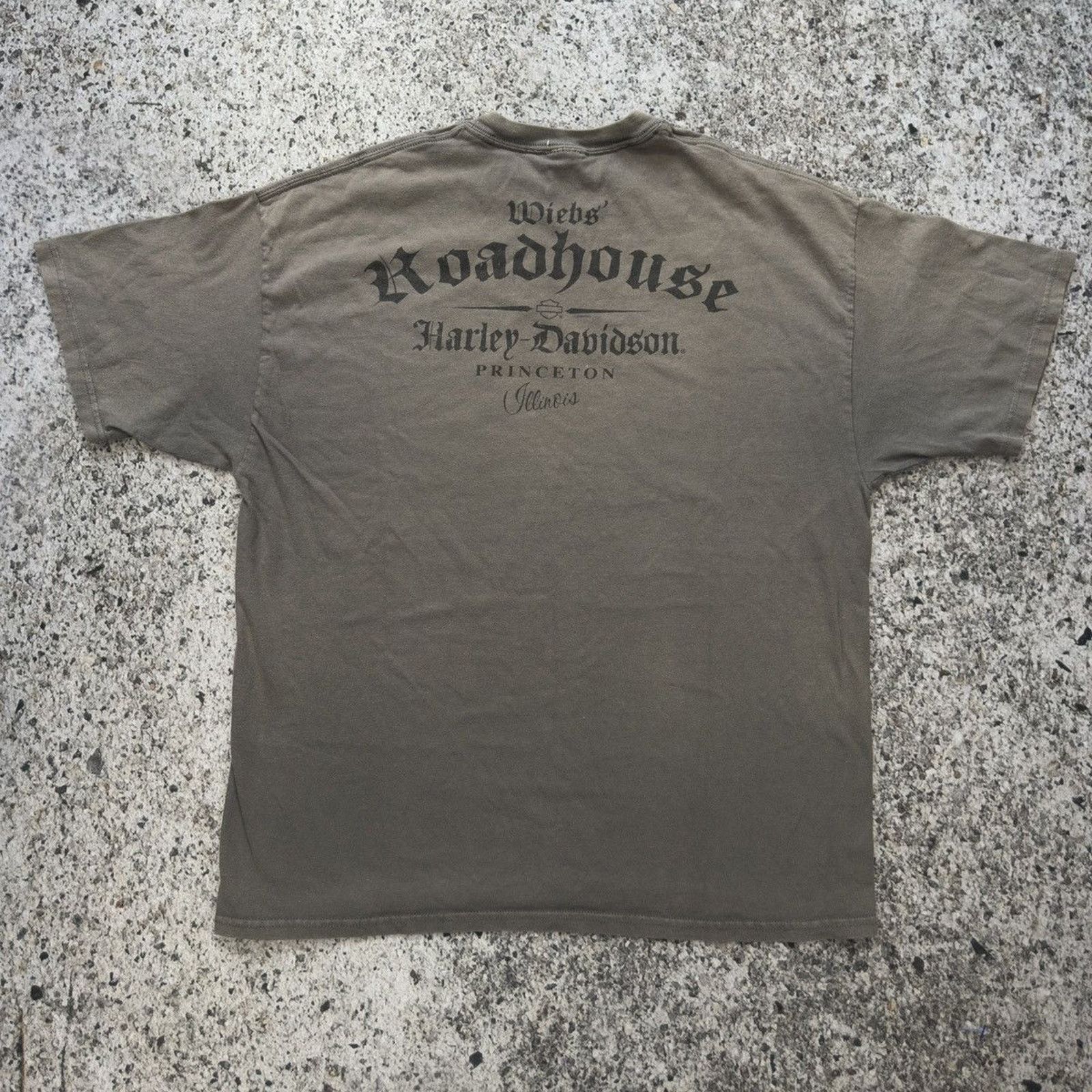 Harley Davidson Faded Thrashed Distressed Dragon Tee ERD Chrome Grunge Size US XL / EU 56 / 4 - 6 Thumbnail