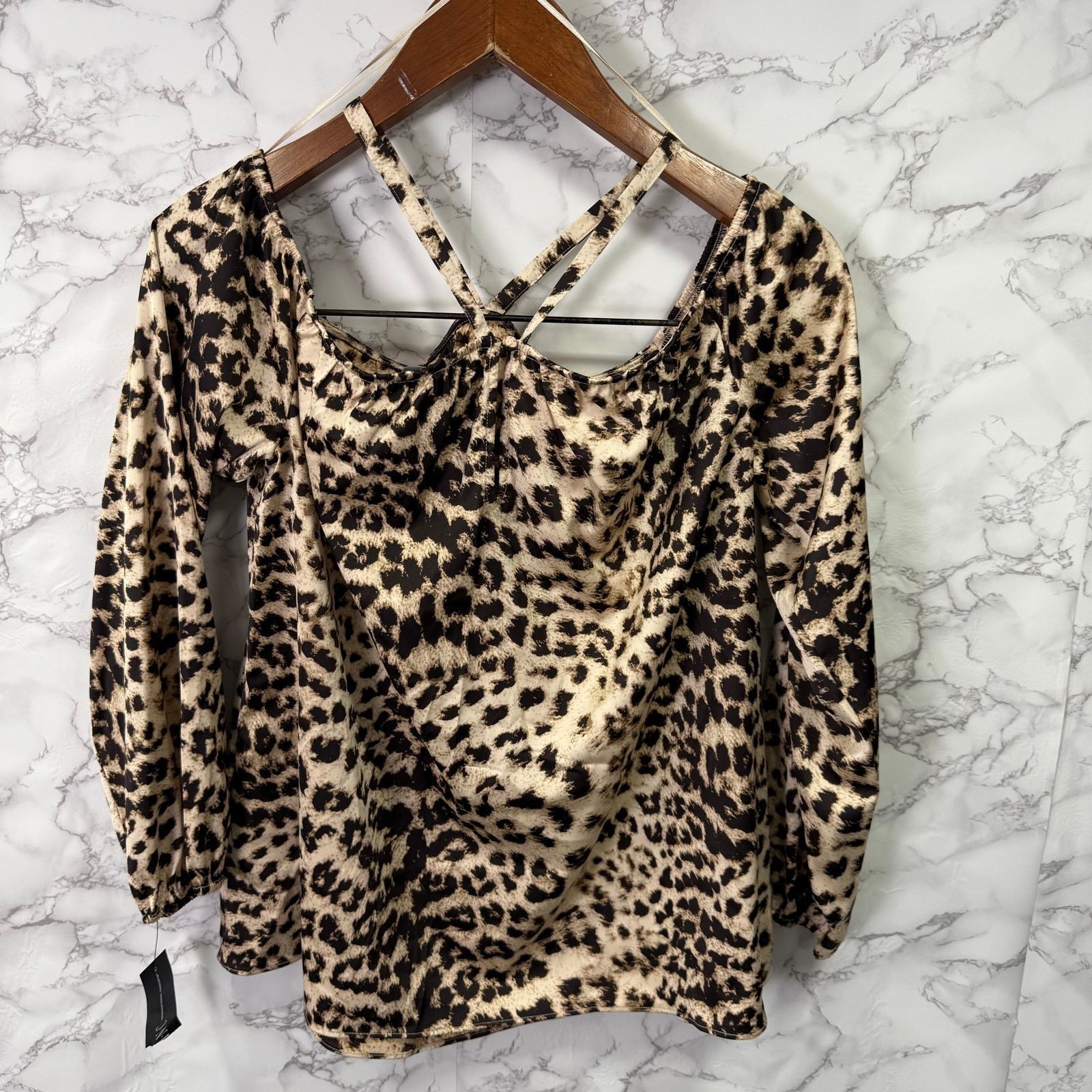 Macys I.N.C Women’s Blouse Top sz S Animal Print NEW # G529 Size S / US 4 / IT 40 - 4 Thumbnail