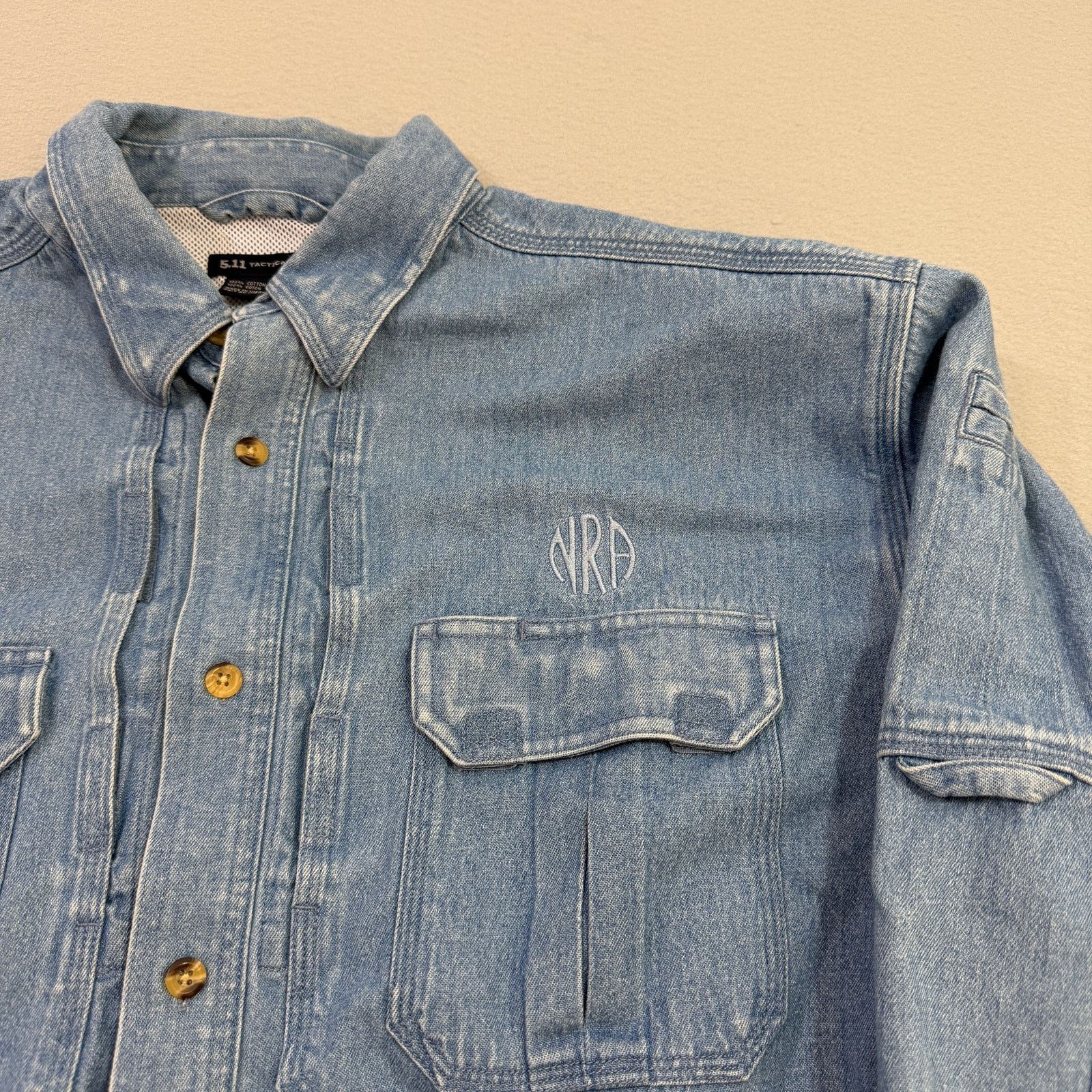 5.11 5.11 Tactical Denim Button Shirt Mens Extra Large NRA Size US XL / EU 56 / 4 - 3 Thumbnail