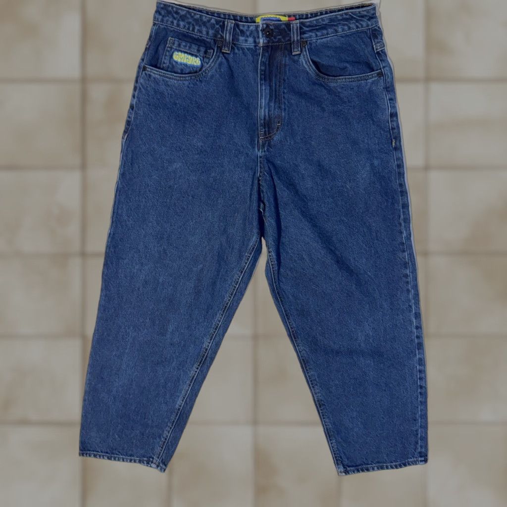Empyre Empyre Jeans Mens 30x26 Blue Embroidered Pockets Baggy Easy Now Loose Skater Y2K Size US 30 / EU 46 - 1 Thumbnail