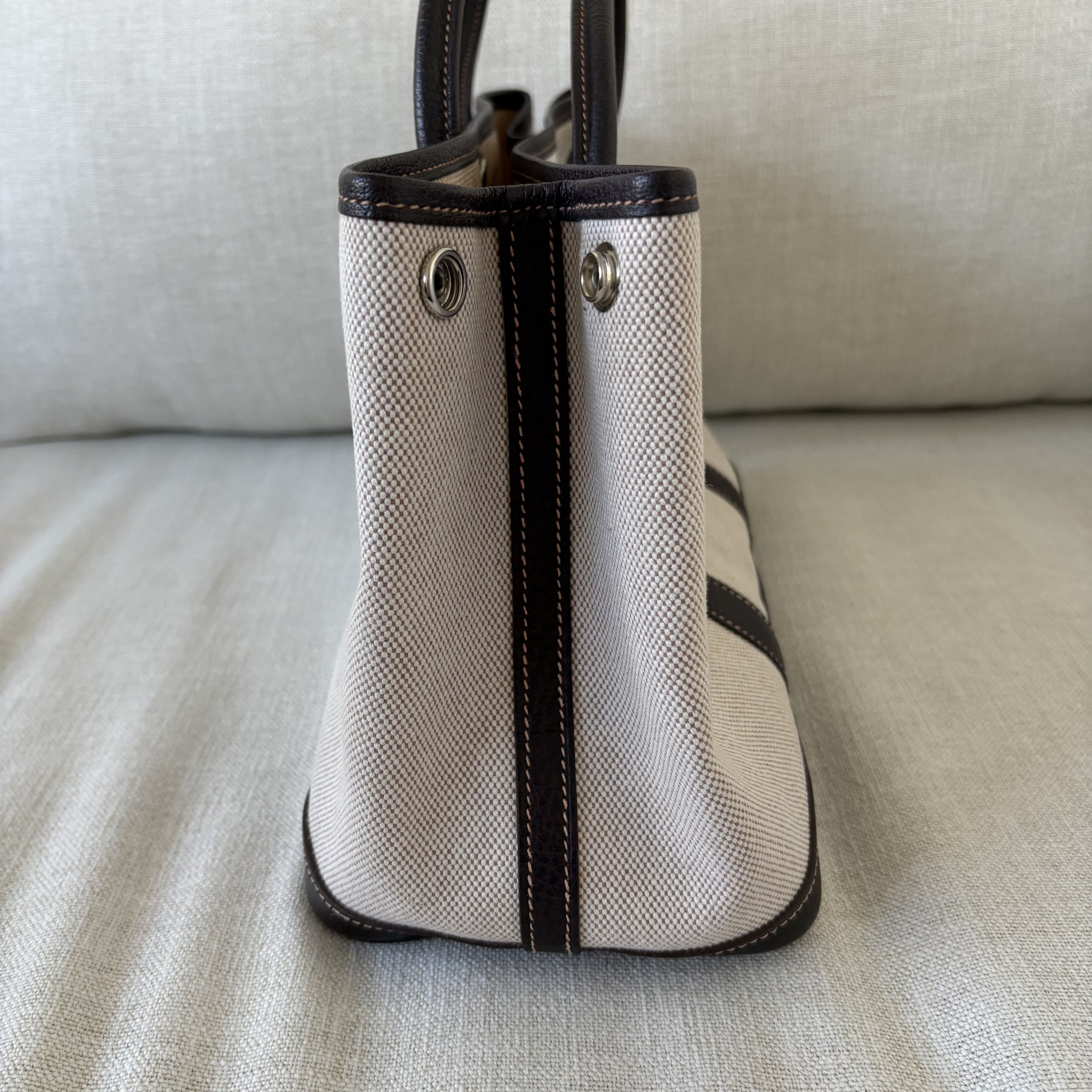 Hermes Hermès Garden Party TPM Marron Graines Toile H Buffle Size ONE SIZE - 2 Thumbnail