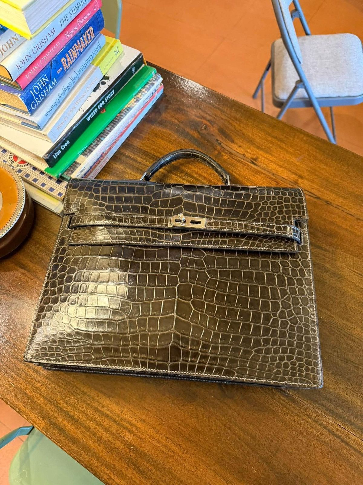 Hermes Hermes Kelly 2013 Depeches Exotic Crocodile Briefcase Bag Size ONE SIZE - 2 Thumbnail