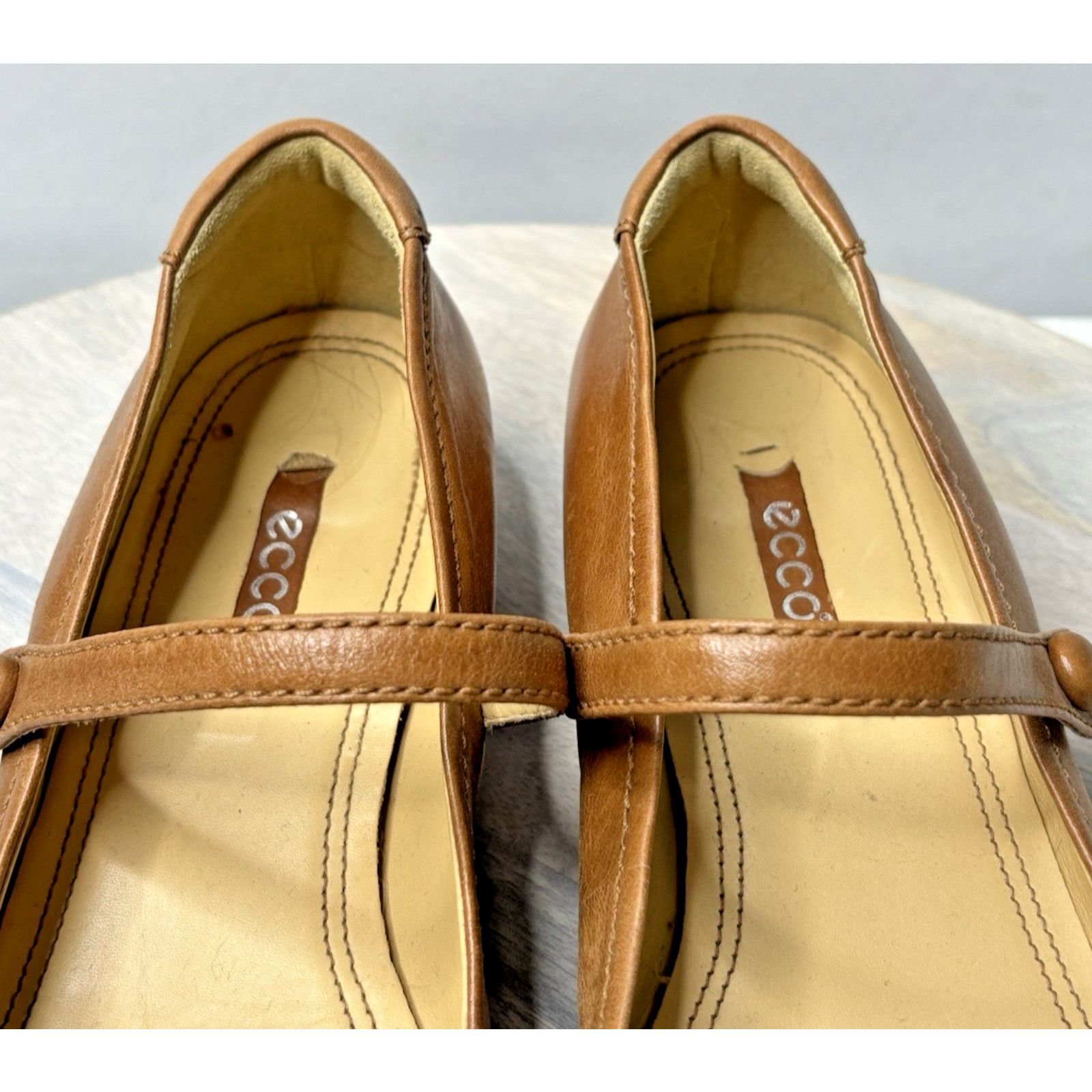 Ecco Ecco Shoes Womens 8.5 Brown Mary Janes Flats Leather Size US 8.5 / IT 38.5 - 7 Thumbnail