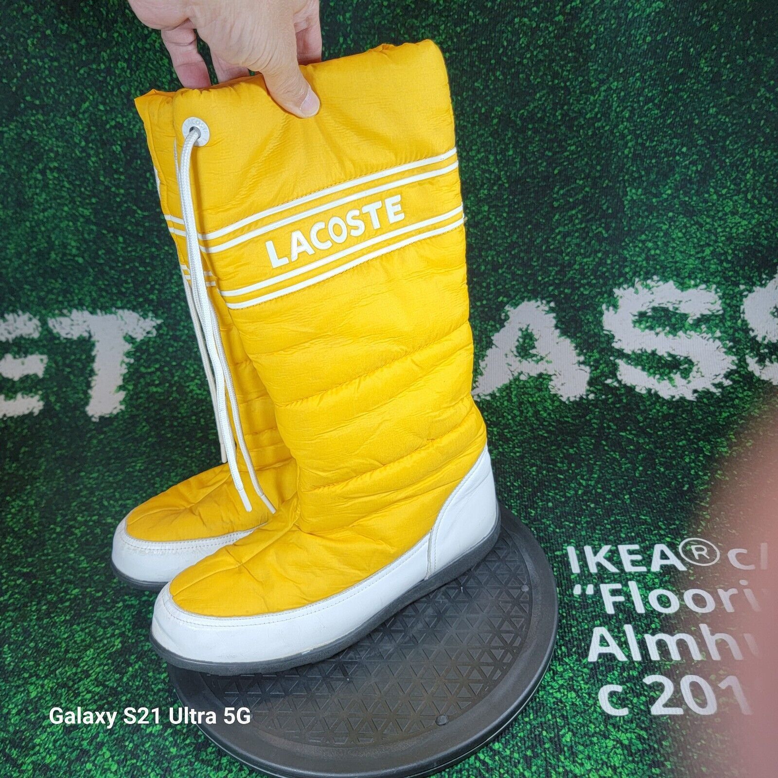 Lacoste Lacoste Snug Wm Puffer Yellow Winter Drawstring Boots Sz10 Size US 10 / IT 40 - 1 Thumbnail