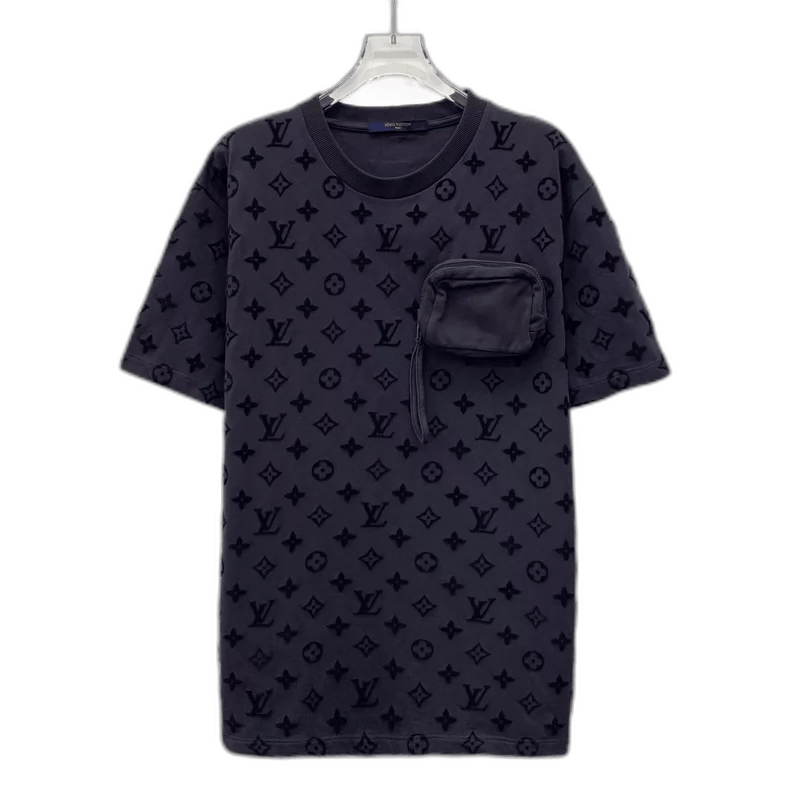 Louis Vuitton Louis Vuitton Black Gray Logo T-Shirt-yf Size US L / EU 52-54 / 3 - 1 Thumbnail