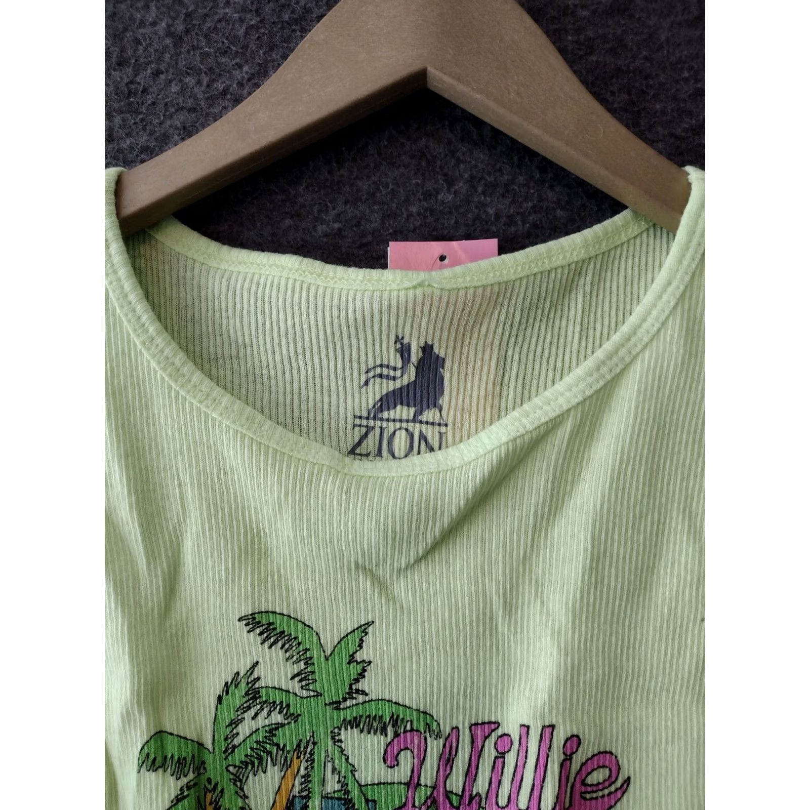 Vintage Zion Rootswear Tank Ladies Sleeveless Texas Willie Nelson Lime Green M Size M / US 6-8 / IT 42-44 - 6 Thumbnail