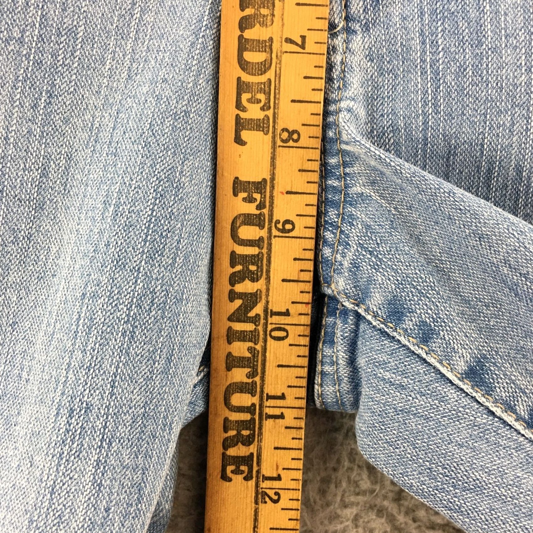 Anne Klein Anne Klein Jeans Womens 8 Blue Denim Light Wash Cropped 5 Pocket Zip Fly Regular Fit Shirt/Hoodie/Jeans (adjusted as Jeans) Size 30" / US 8 / IT 44 - 7 Thumbnail