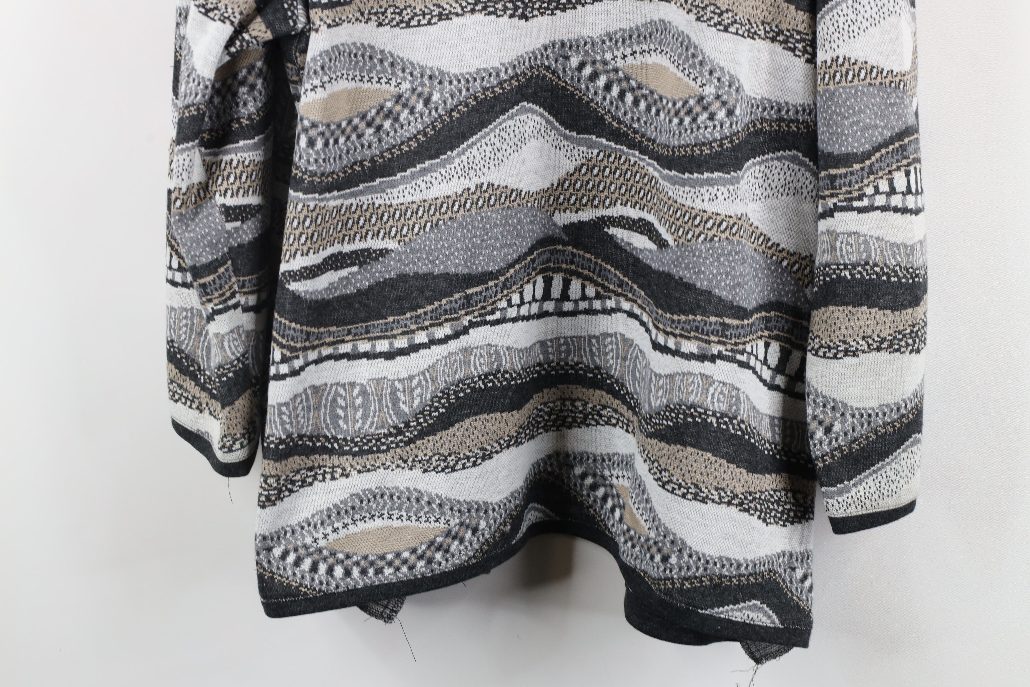 Vintage Vintage 90s Streetwear Knit Open Front Cardigan Sweater USA Size XL / US 12-14 / IT 48-50 - 14 Thumbnail