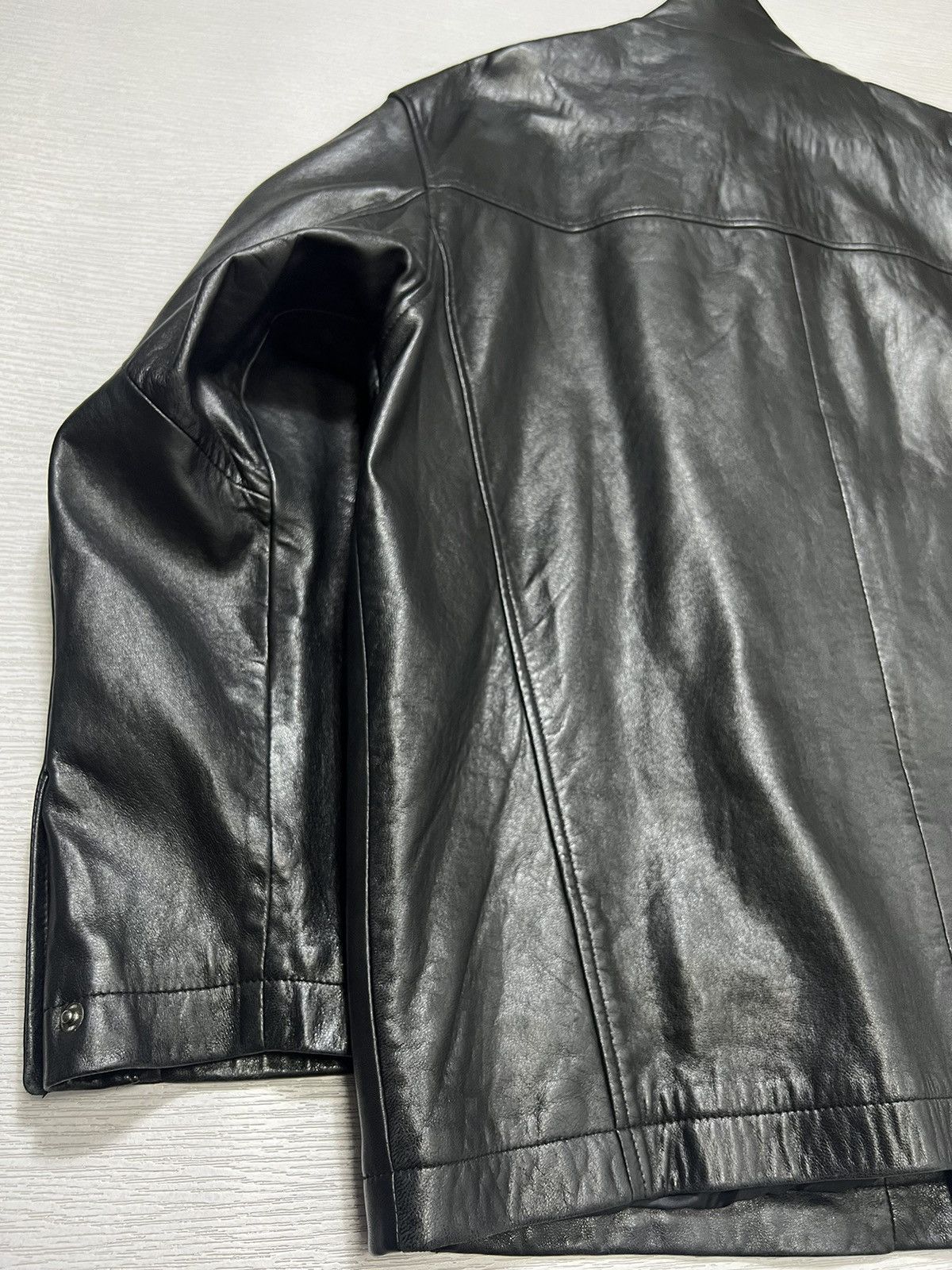Balenciaga Balenciaga - Vintage - 1997 - Full Zip Leather Half Coat Size US XL / EU 56 / 4 - 15 Thumbnail