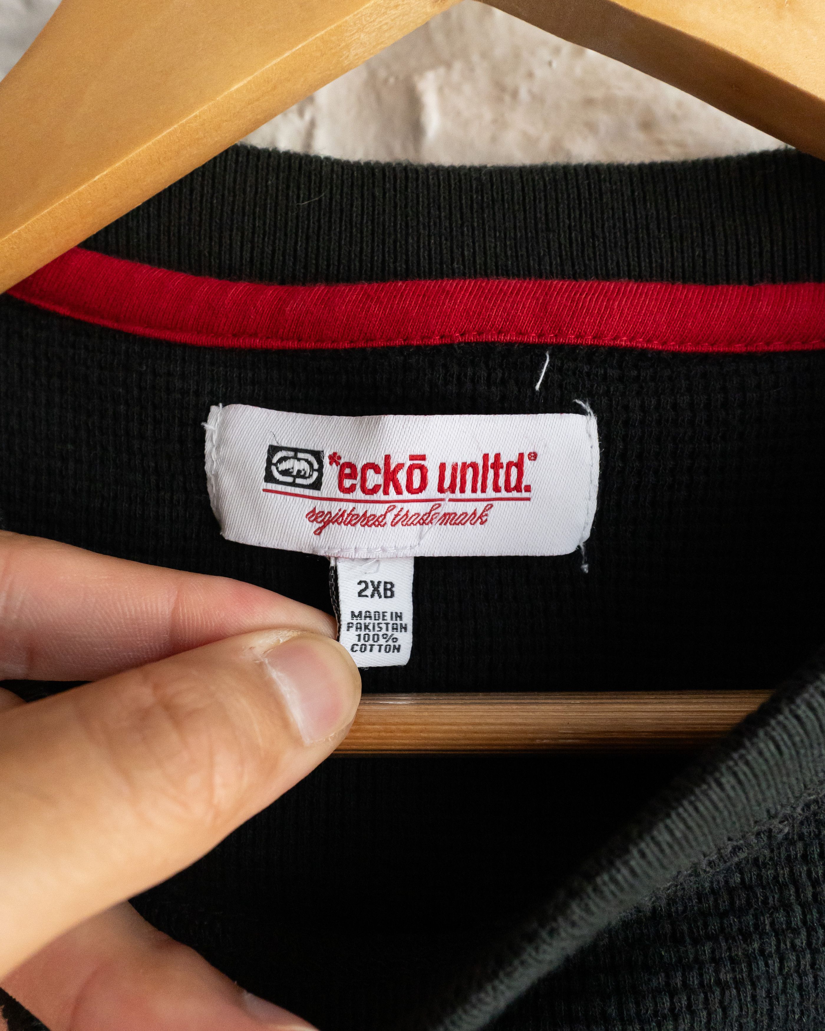 Ecko Unltd. Vintage 2000s Ecko Unlimited Thermal Shirt 2XL Waffle Knit Size US XXL / EU 58 / 5 - 4 Thumbnail